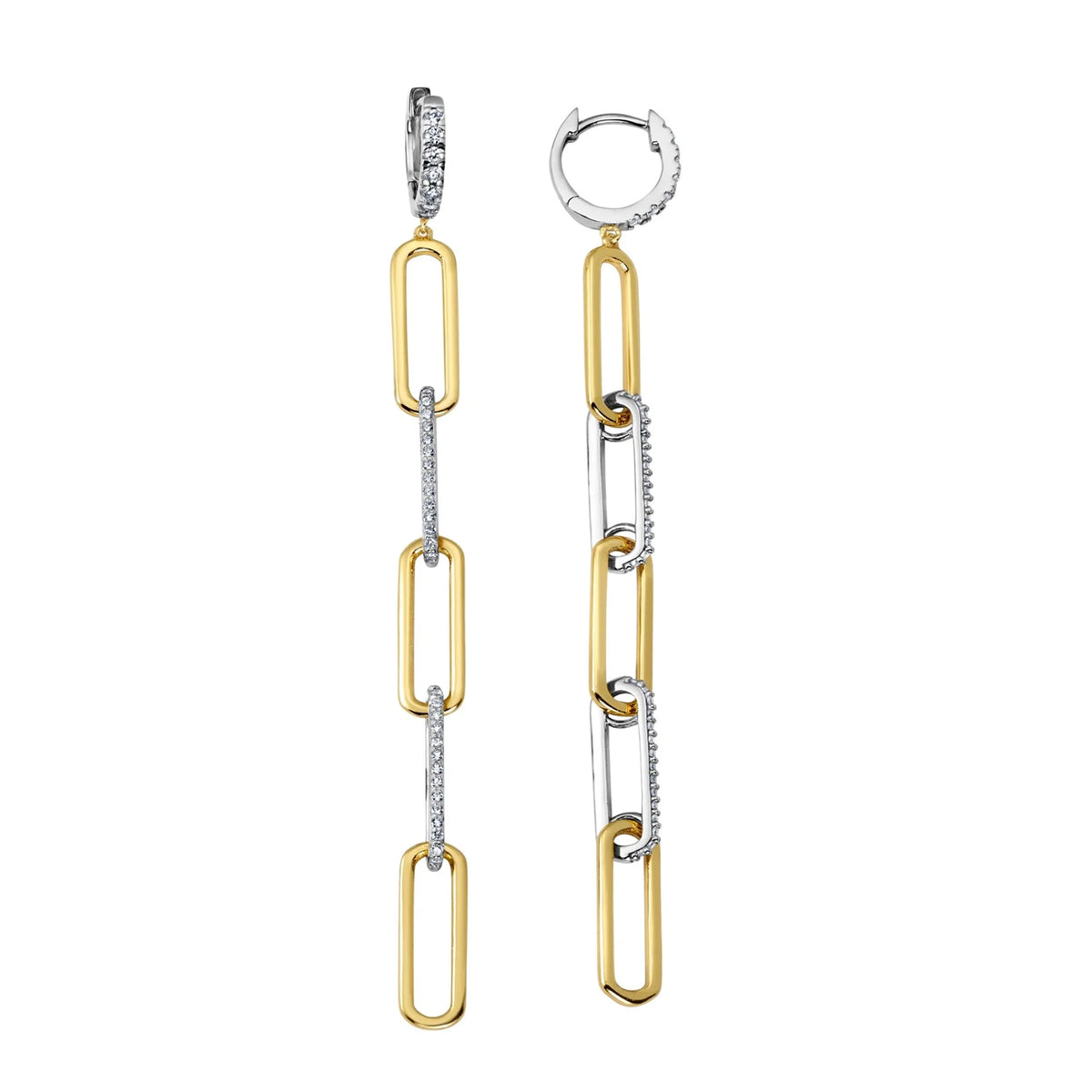 Two Tone Link Earrings Sale