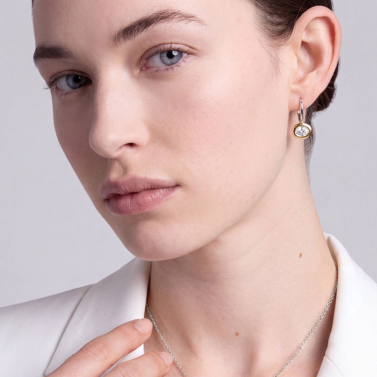 Ellipse Oval Drop Earrings