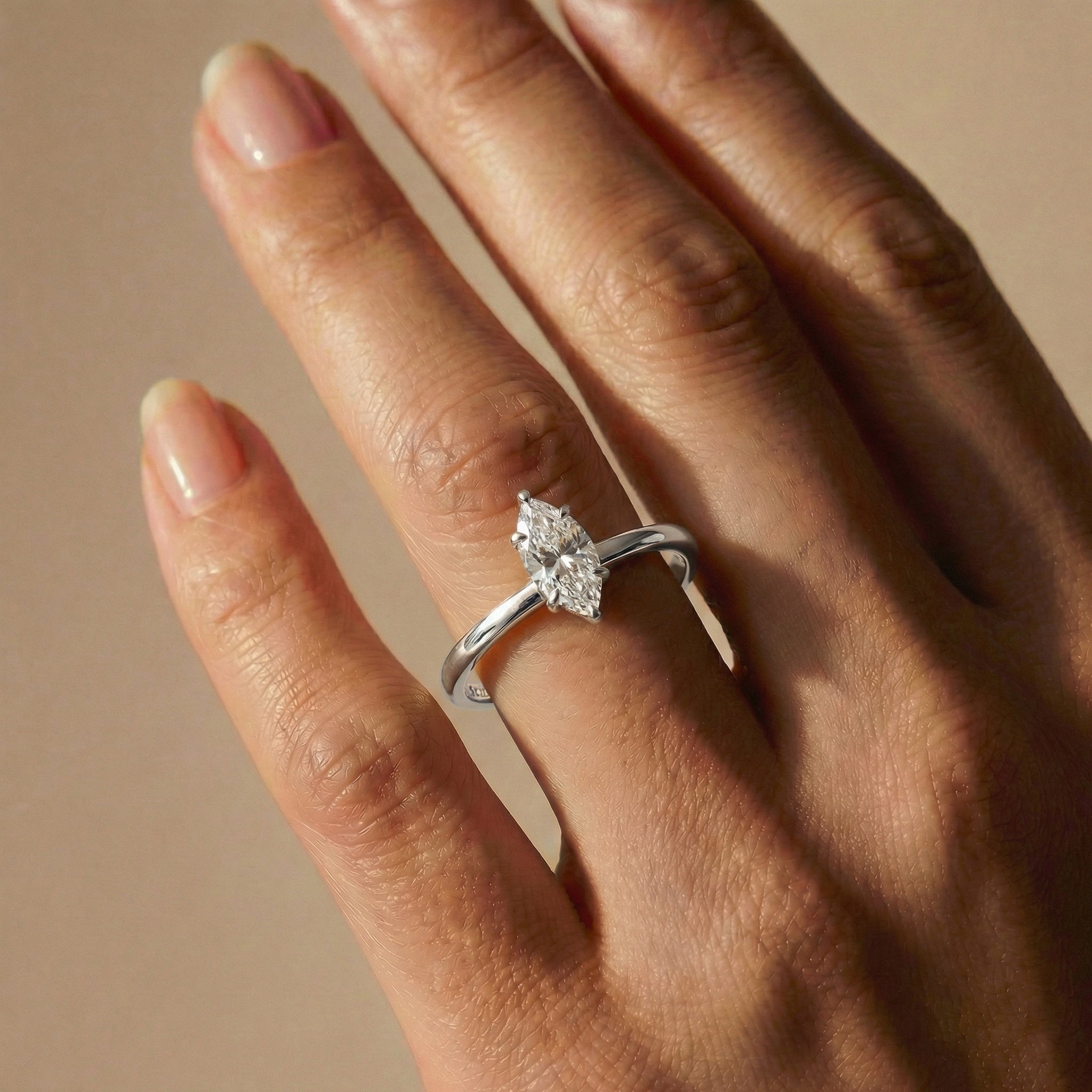 1.0ct Marquise Solitaire Ring - CRISLU