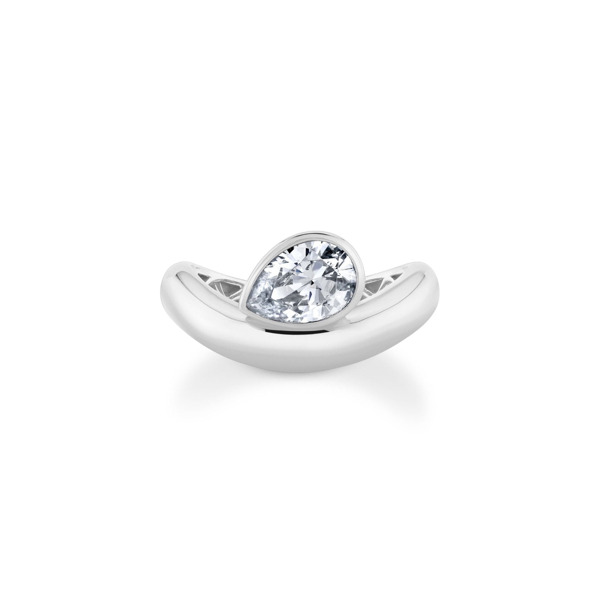 2.3ct Dare to Pear Ring Finished in Platinum - CRISLU