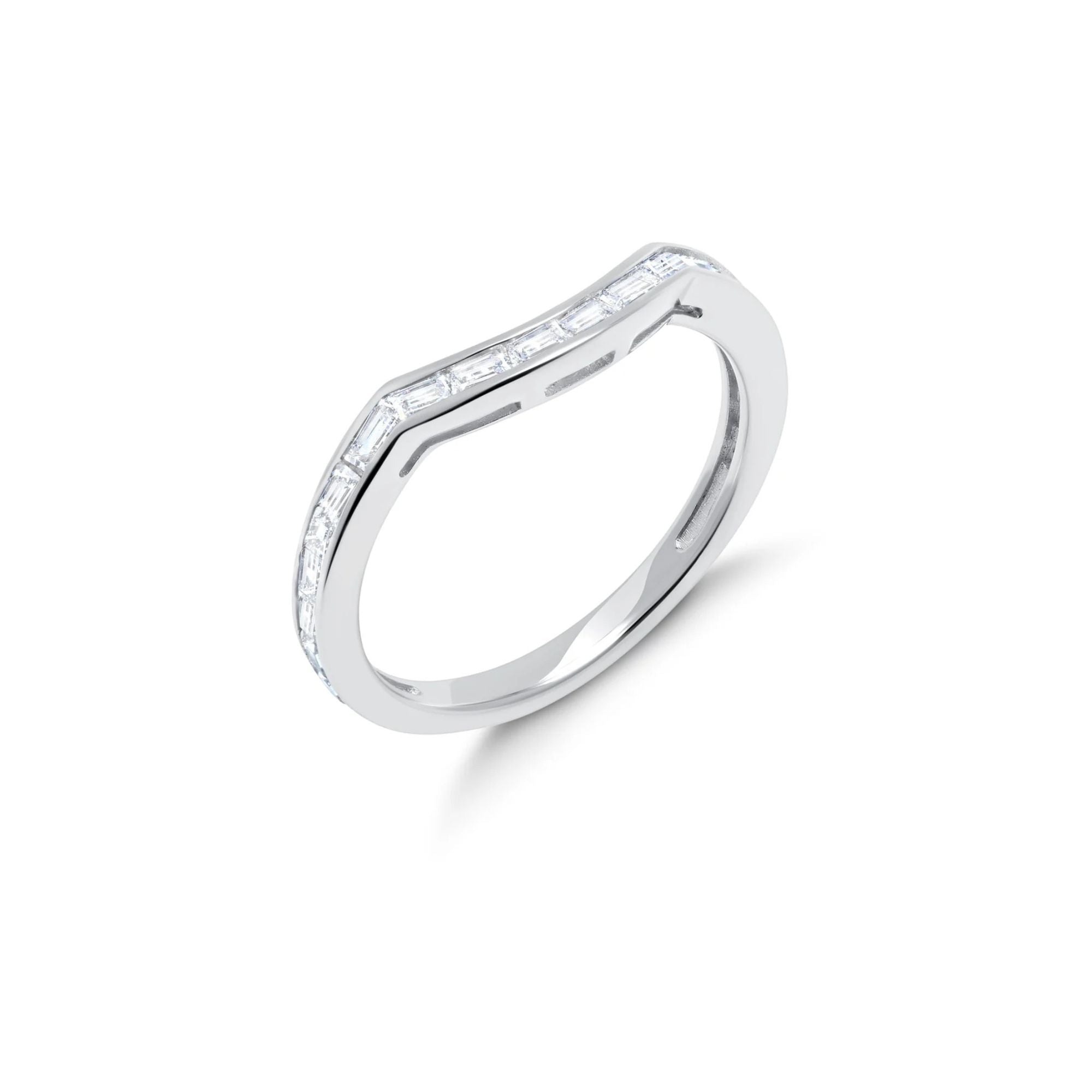 Marquise Solitaire Band Ring Set in Platinum