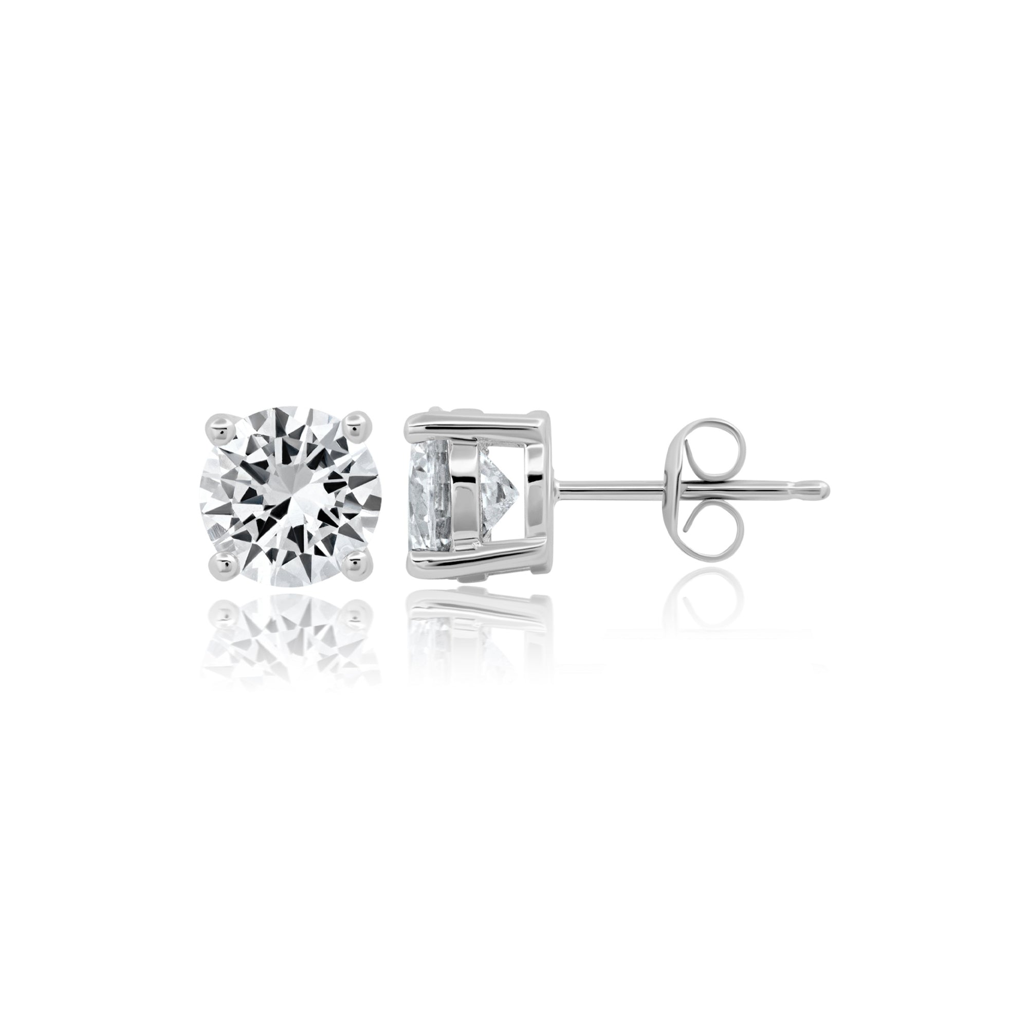 2ct Brilliant Stud Earrings Finished in Platinum - CRISLU