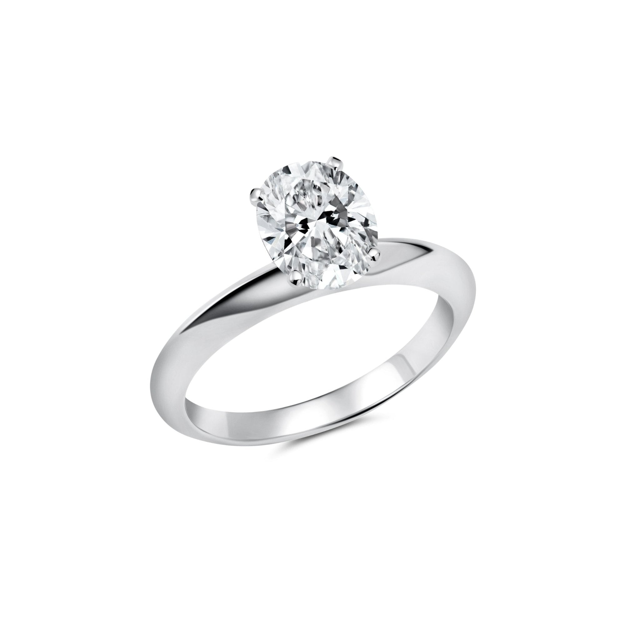 2ct Oval Cut Solitaire Ring - CRISLU