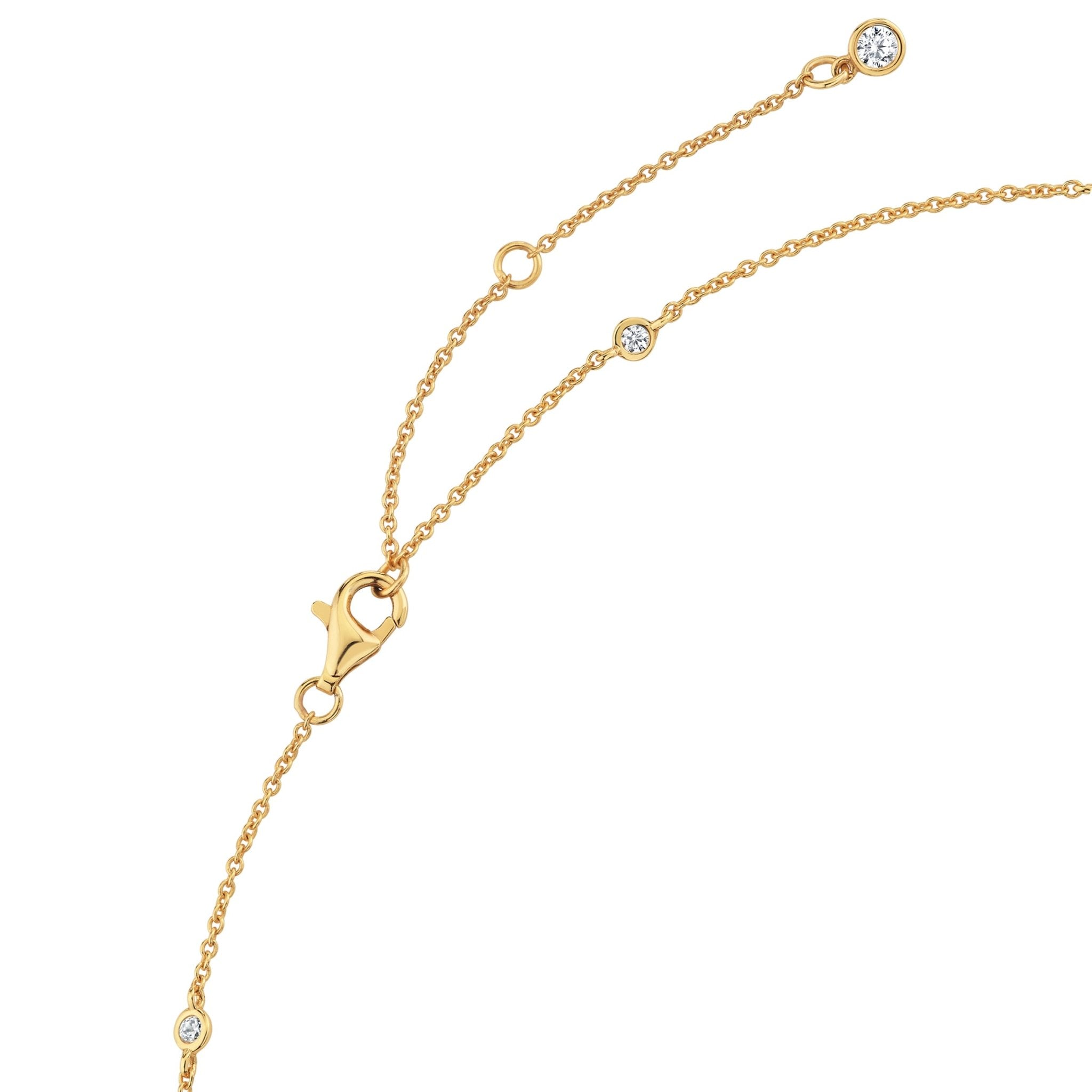 2mm 16" Station Necklace Finished in Gold - CRISLU