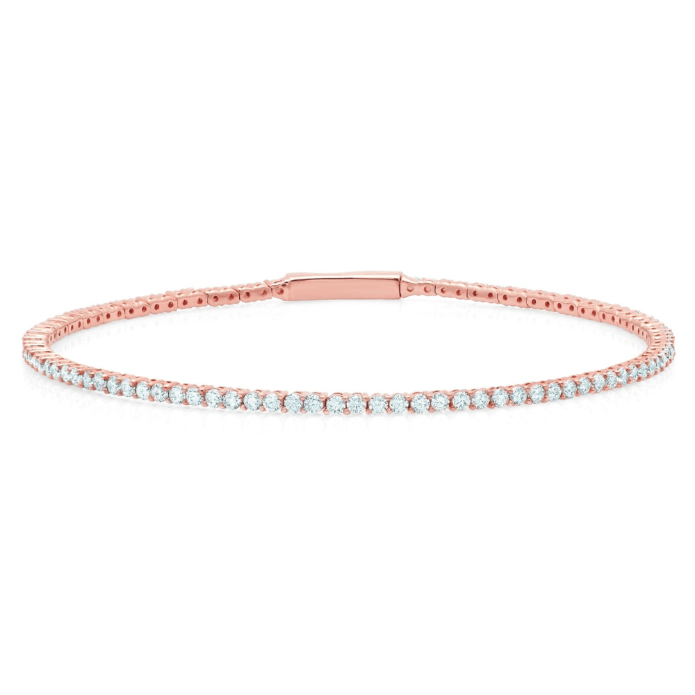 2mm Flex Bracelet Finished in 18kt Rose Gold - CRISLU