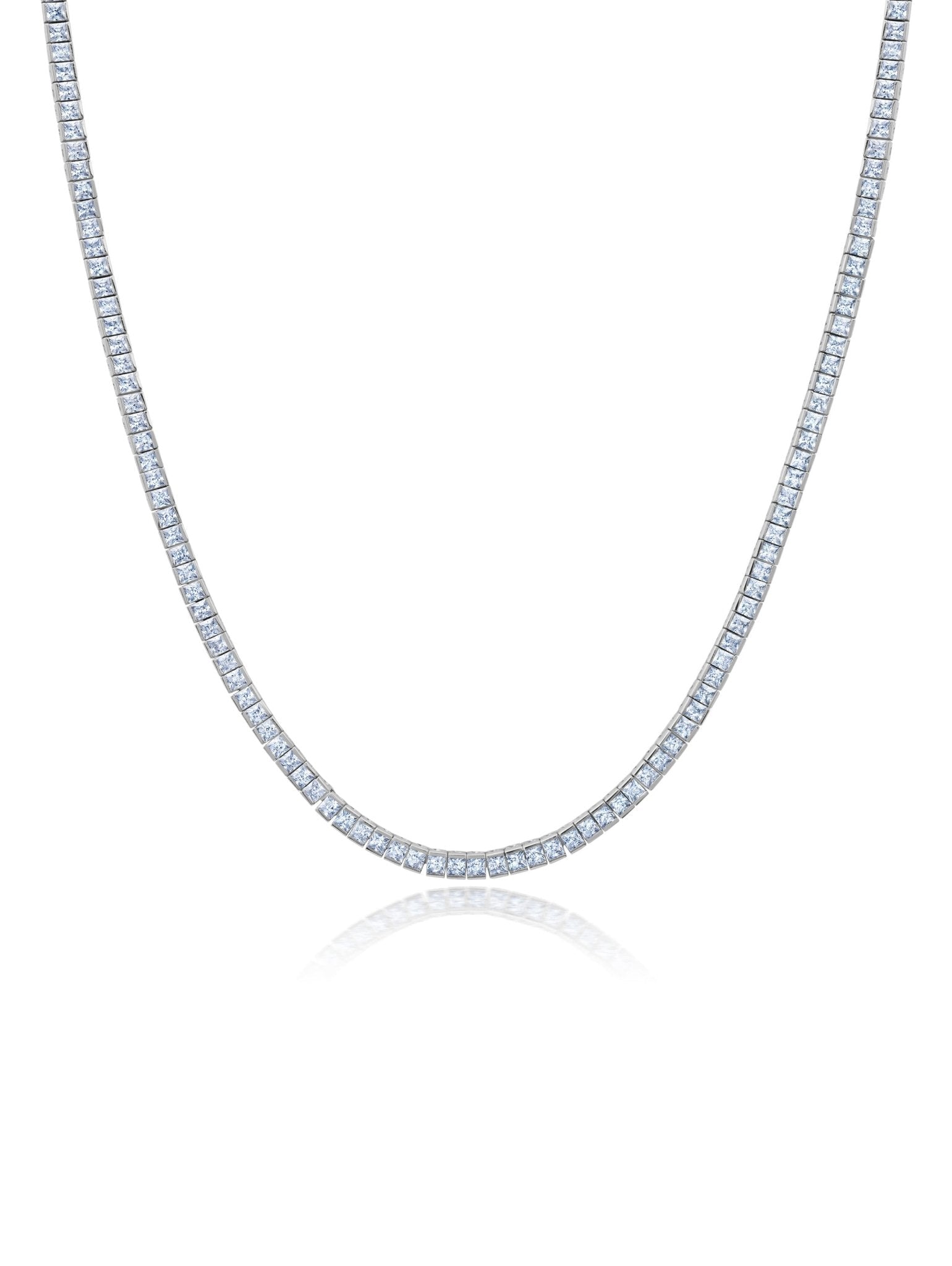 2mm Princess Cut Tennis Necklace - CRISLU