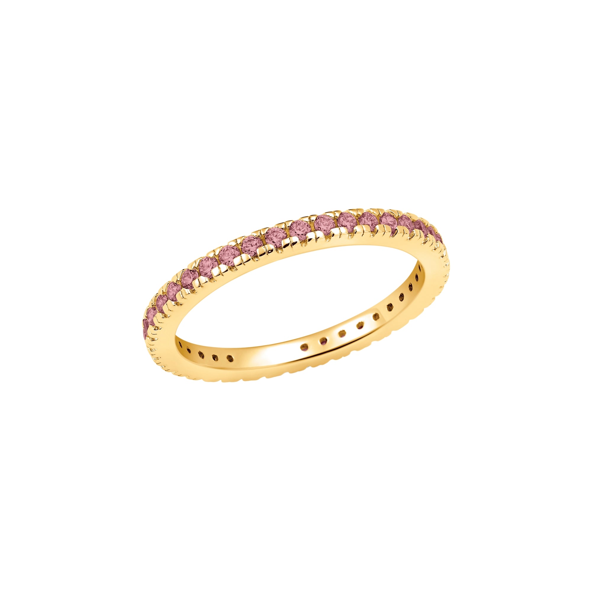 June Birthstone Eternity Band Finished in Gold