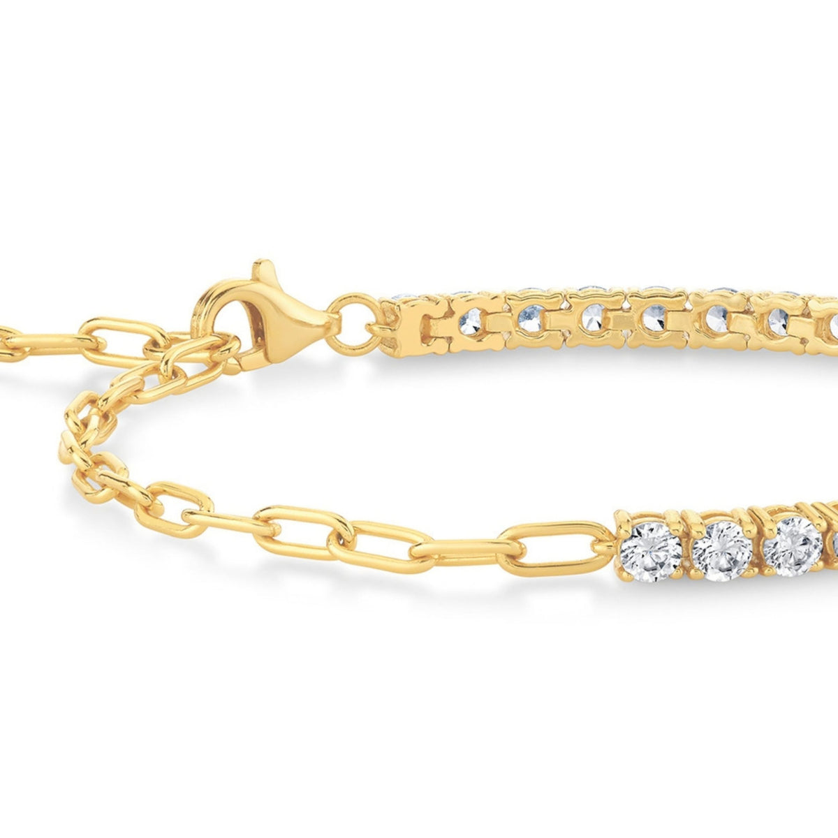 Embraced Paperclip Tennis Bracelet