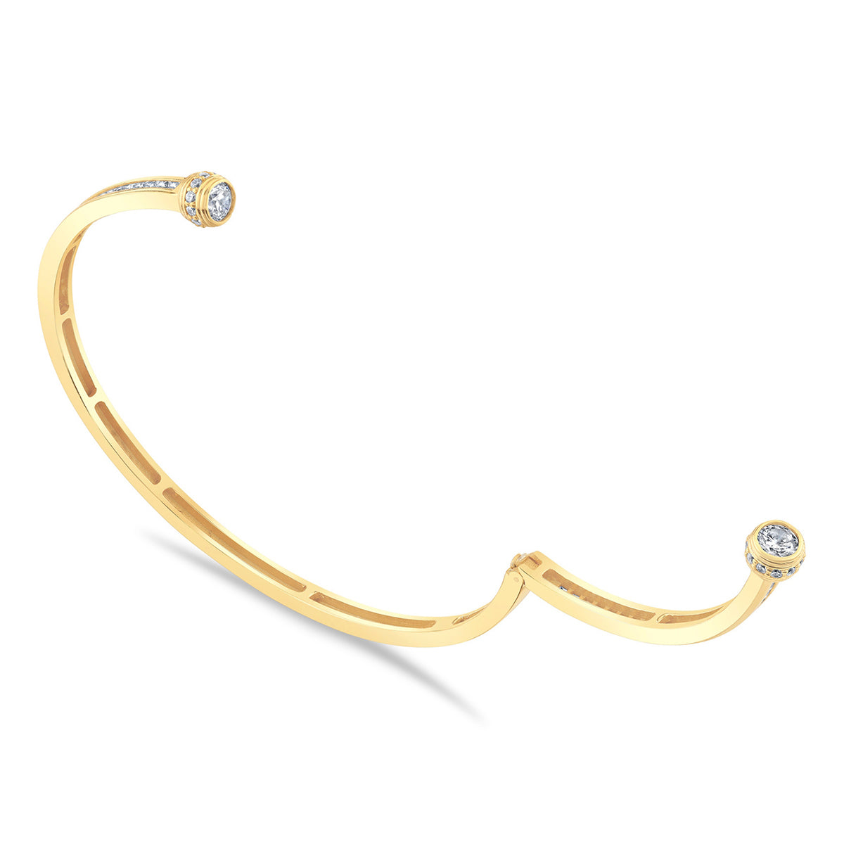 Contour Pavé Open Cuff Bangle