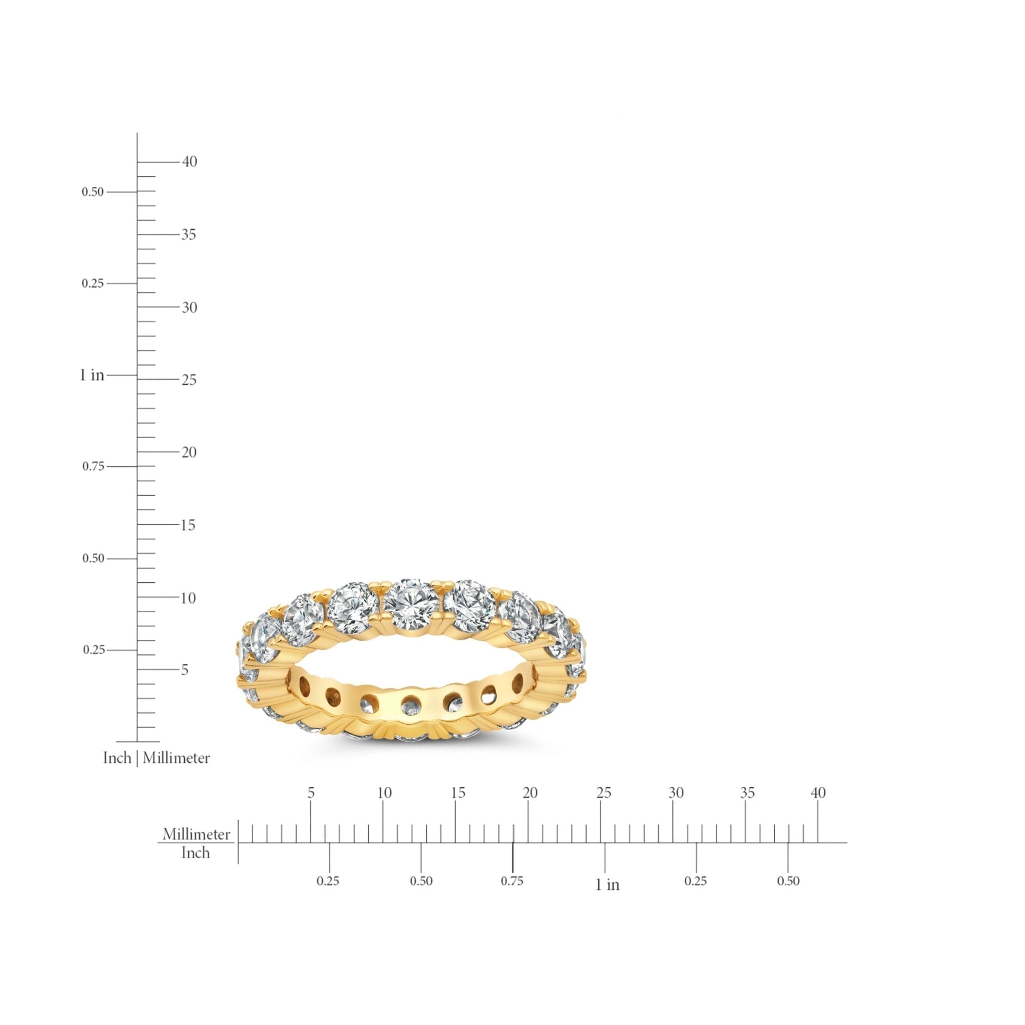 3.7ct Brilliant Cut Eternity Band Finished in Gold - CRISLU