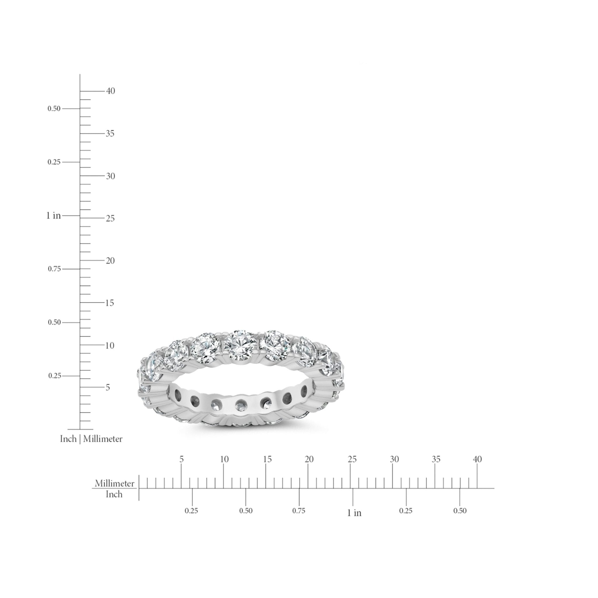 3.7ct Brilliant Cut Eternity Band Finished in Platinum - CRISLU