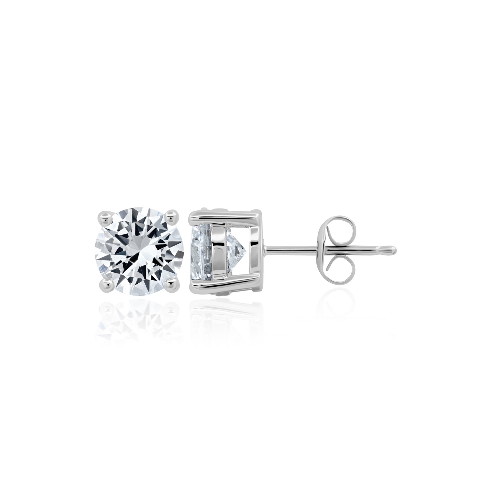 3ct Brilliant Stud Earrings Finished in Platinum - CRISLU