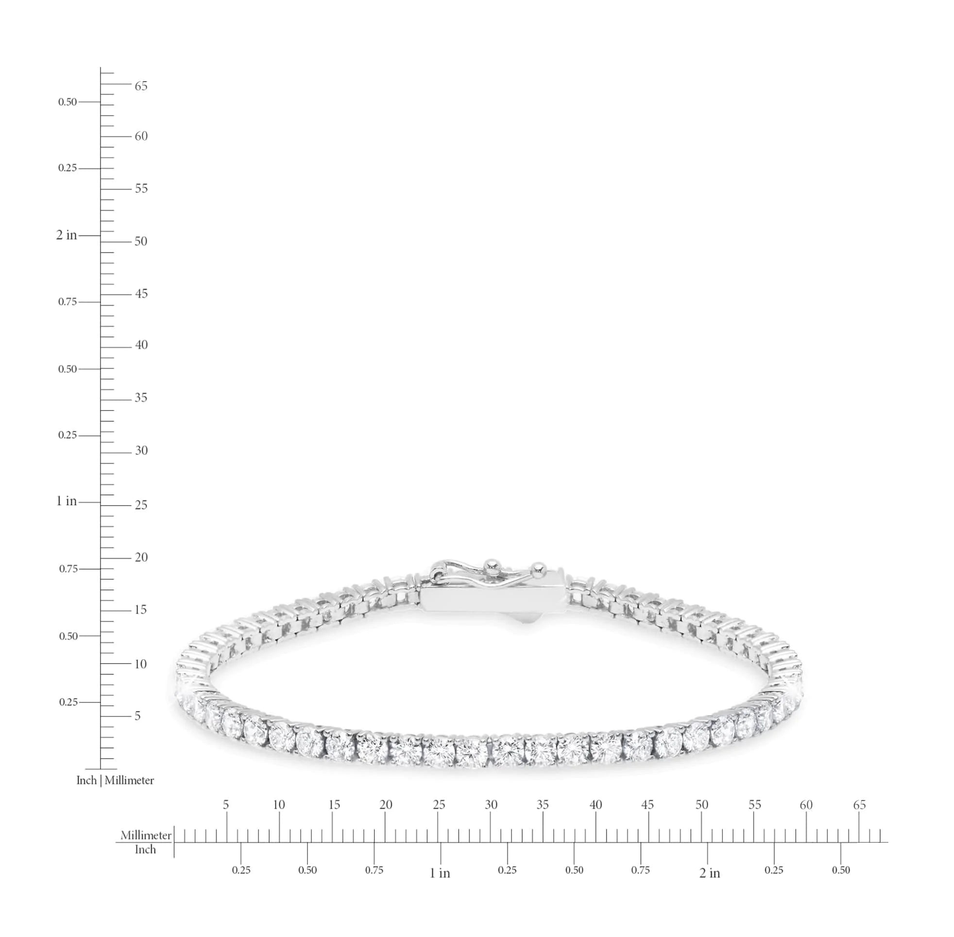 3mm Brilliant Tennis Bracelet Finished in Platinum - CRISLU
