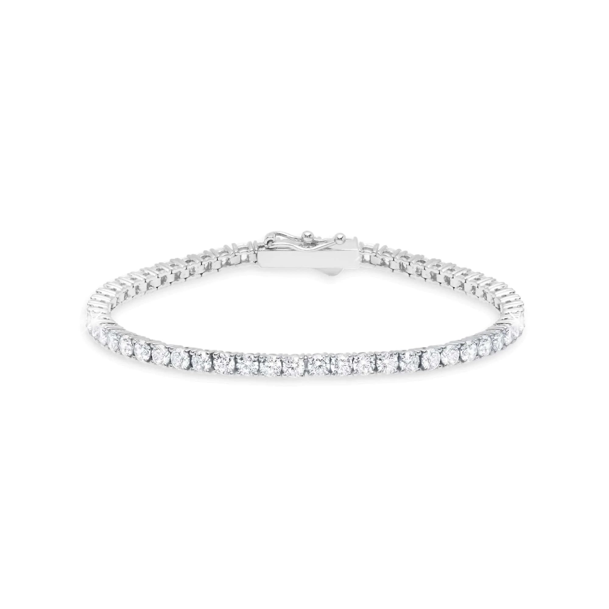 3mm Brilliant Tennis Bracelet Finished in Platinum - CRISLU