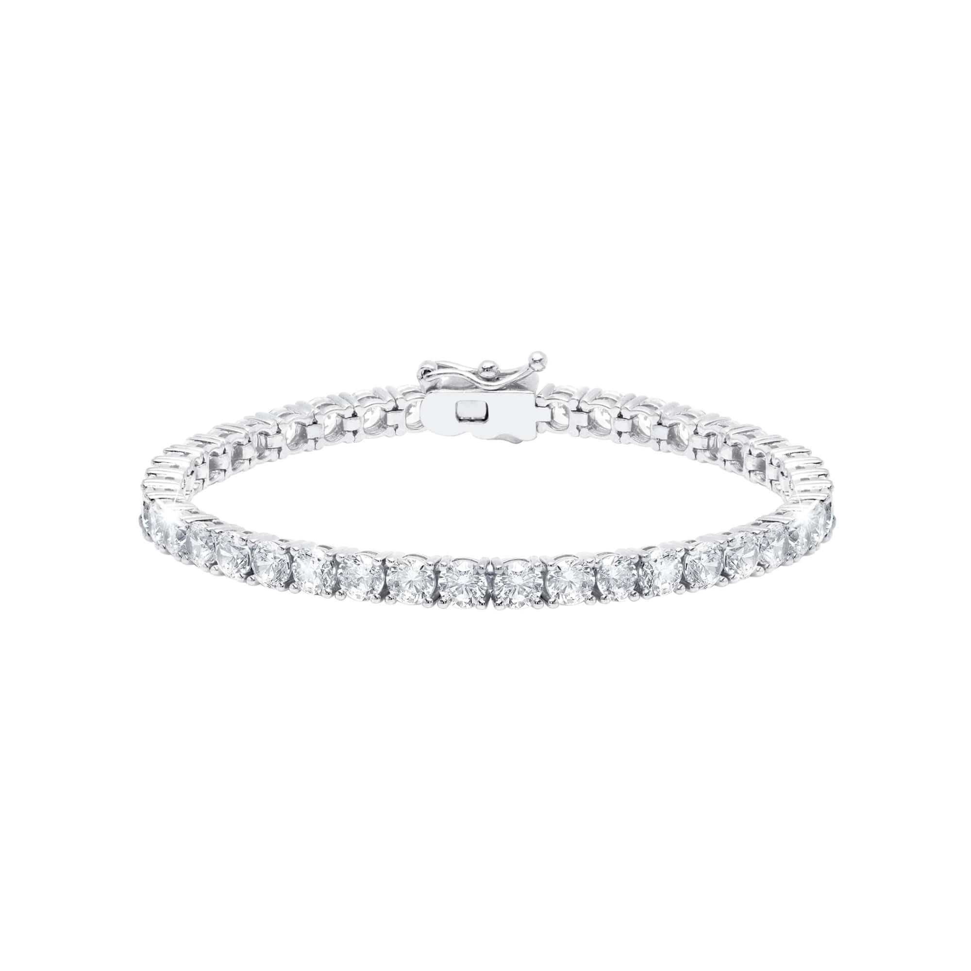 4mm Brilliant Tennis Bracelet Finished in Platinum - CRISLU