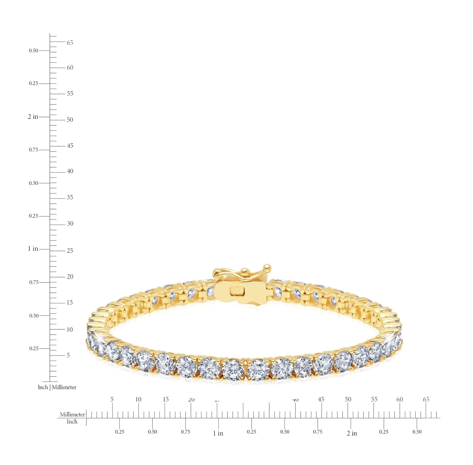 4mm Brilliant Tennis Bracelet Finished in Platinum - CRISLU