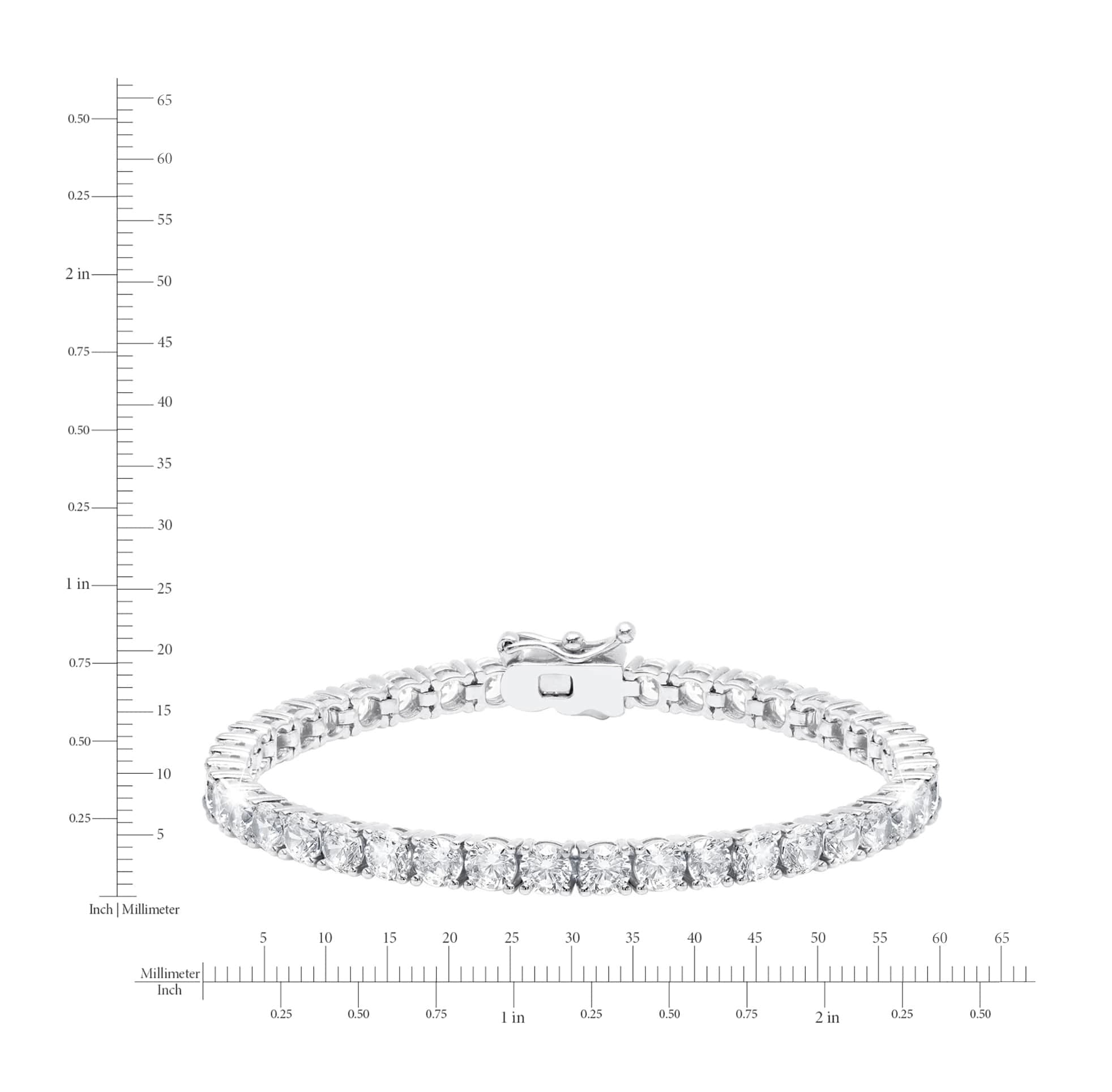 4mm Brilliant Tennis Bracelet Finished in Platinum - CRISLU
