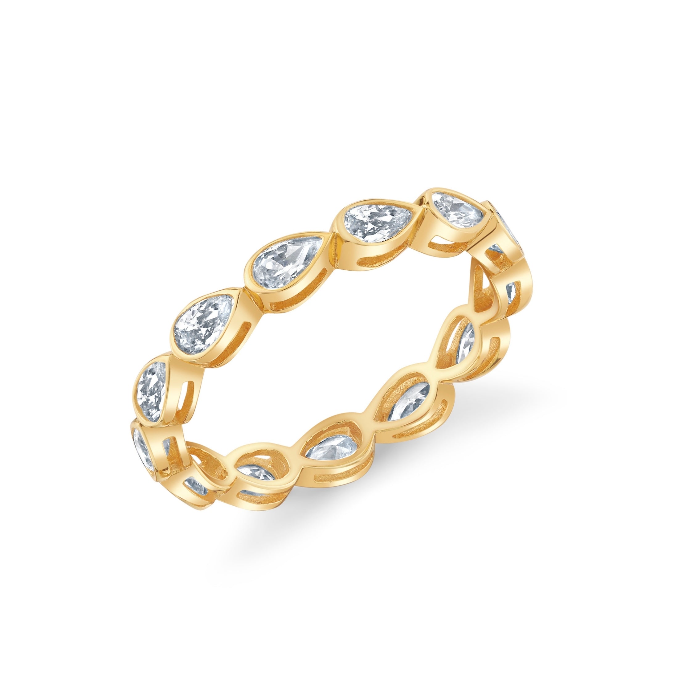 Eterna Pear Bezel Eternity Band