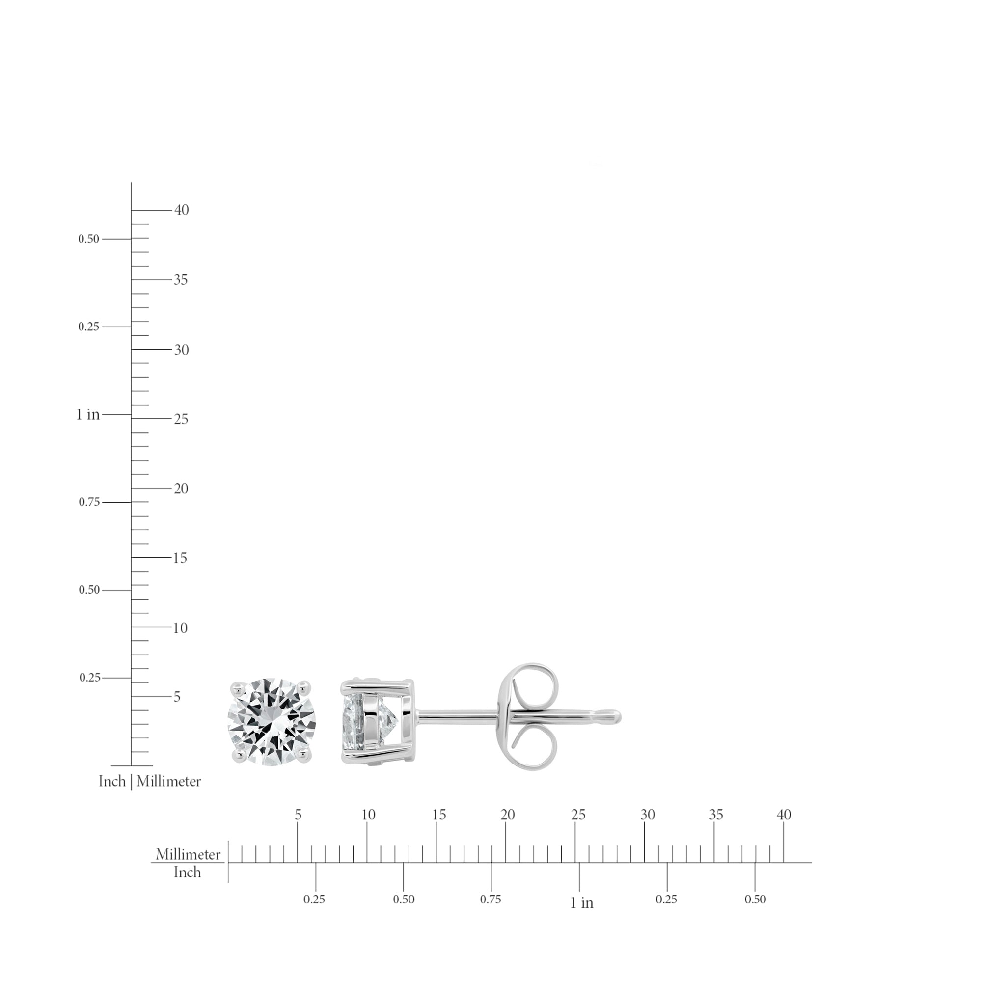 .75ct Brilliant Stud Earrings Finished in Platinum - CRISLU