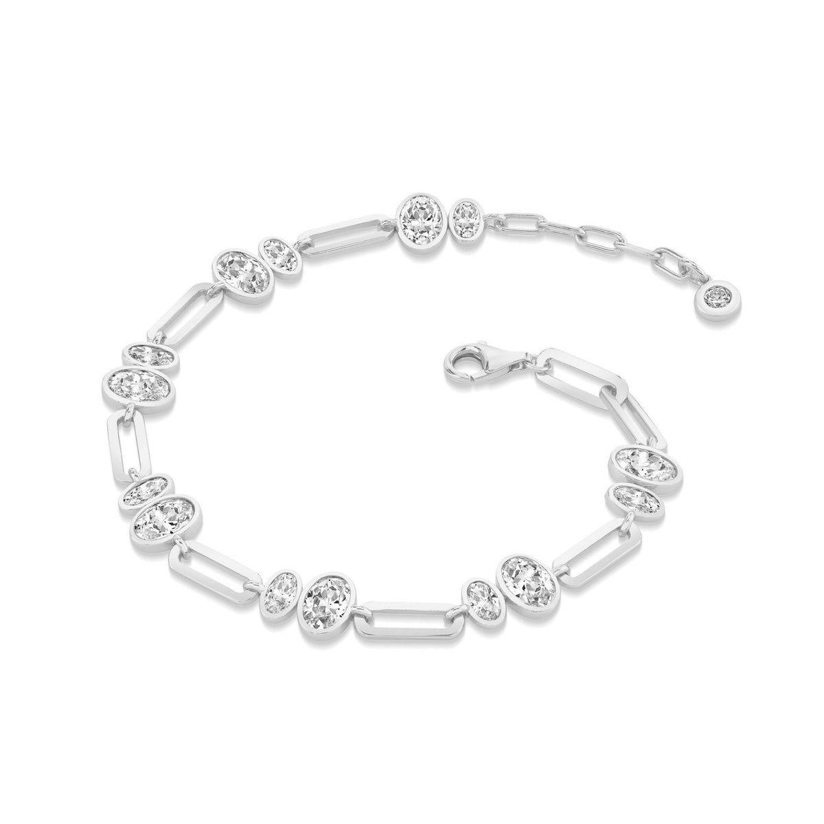 Embraced Oval Station Bracelet