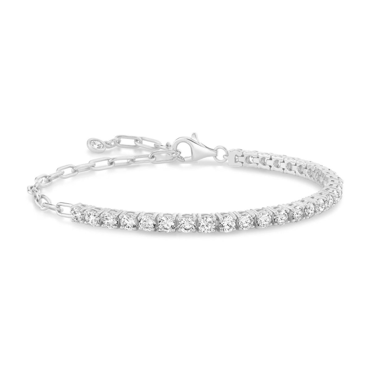 Embraced Paperclip Tennis Bracelet