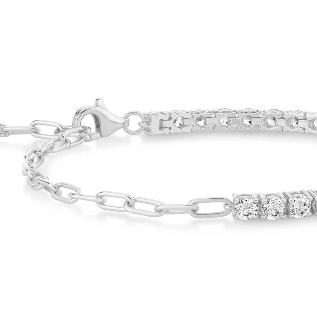 Embraced Paperclip Tennis Bracelet