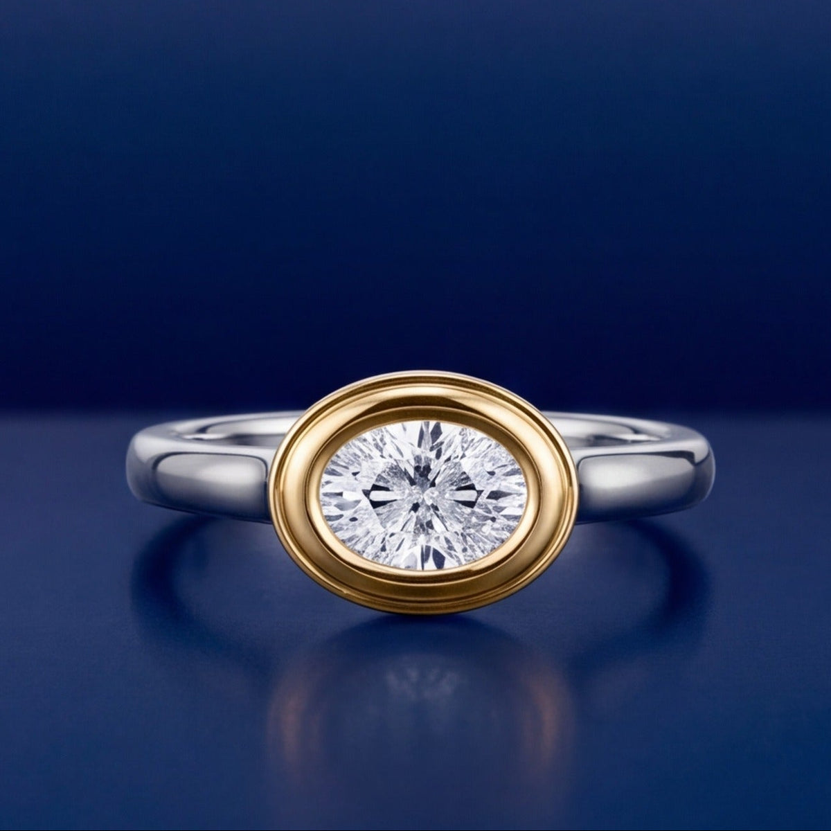 Ellipse Oval Solitaire Ring