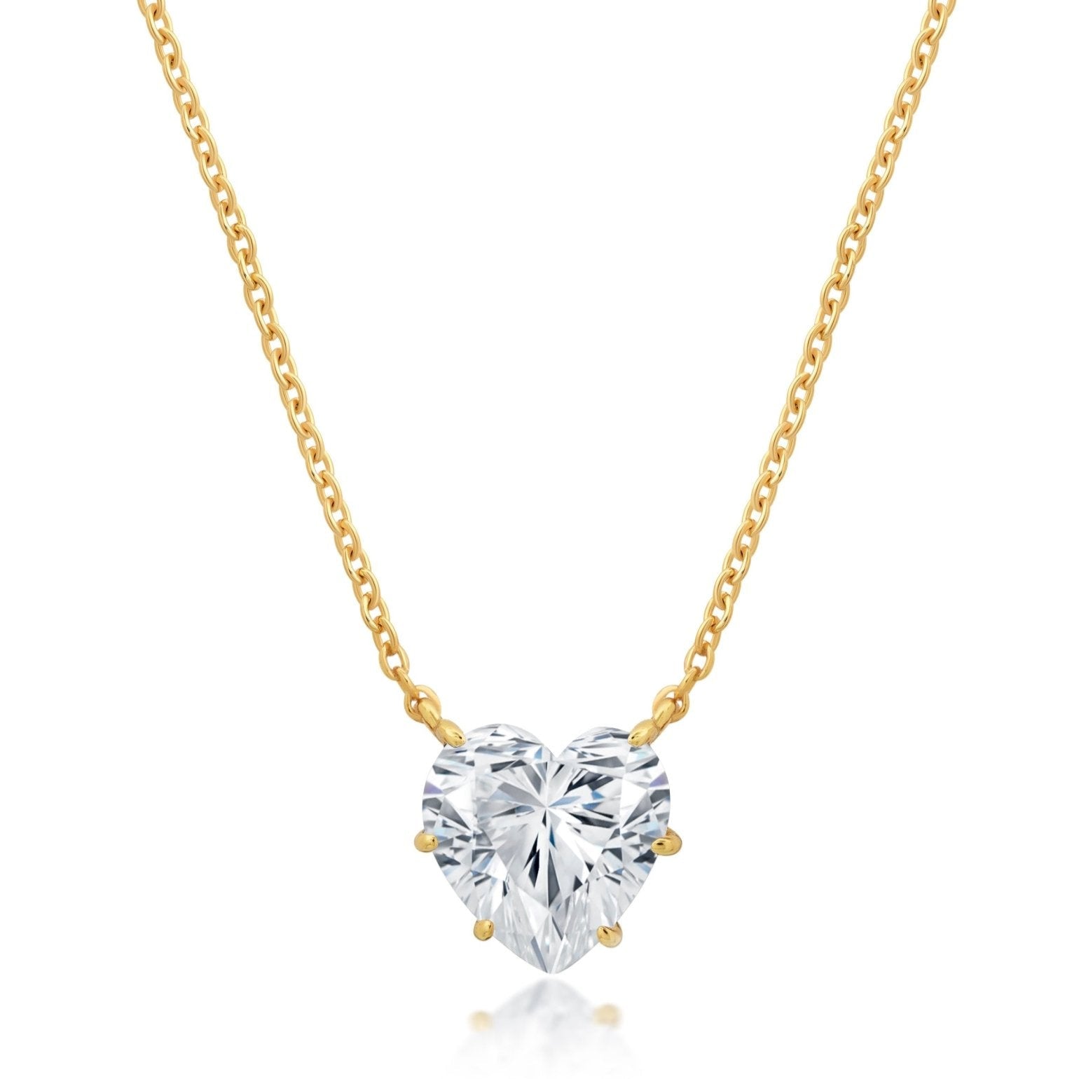 Adore Pendant Heart Necklace in Gold - CRISLU