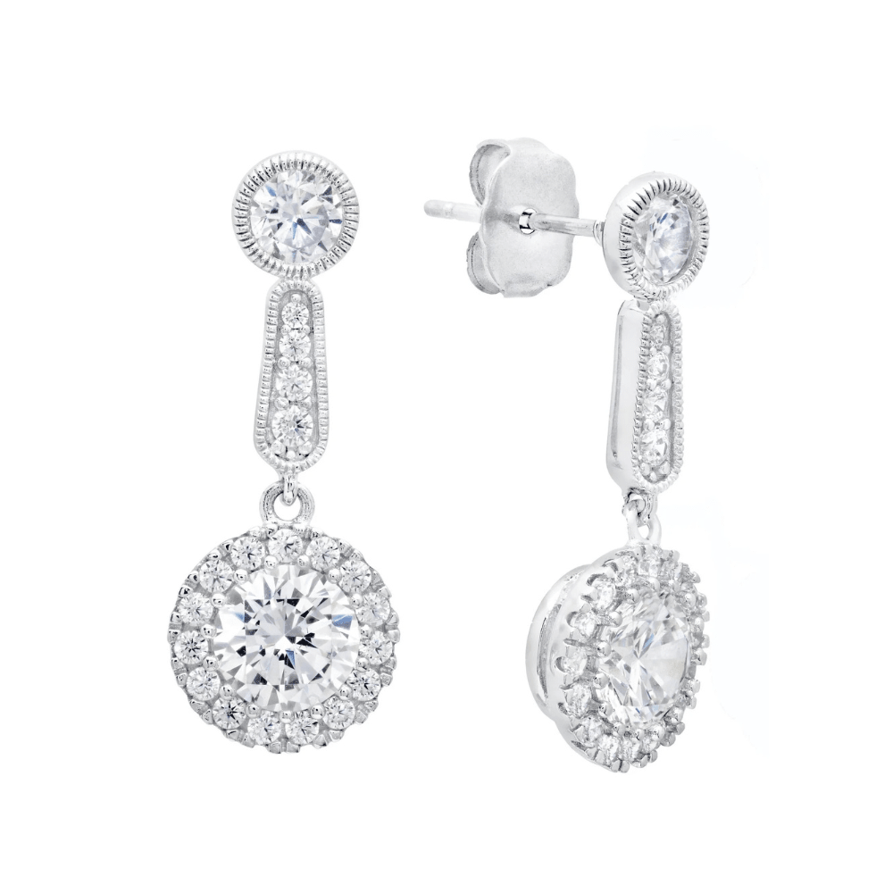 Andrew Prince by Crislu Brilliant Cut Cluster Drop Earrings - CRISLU