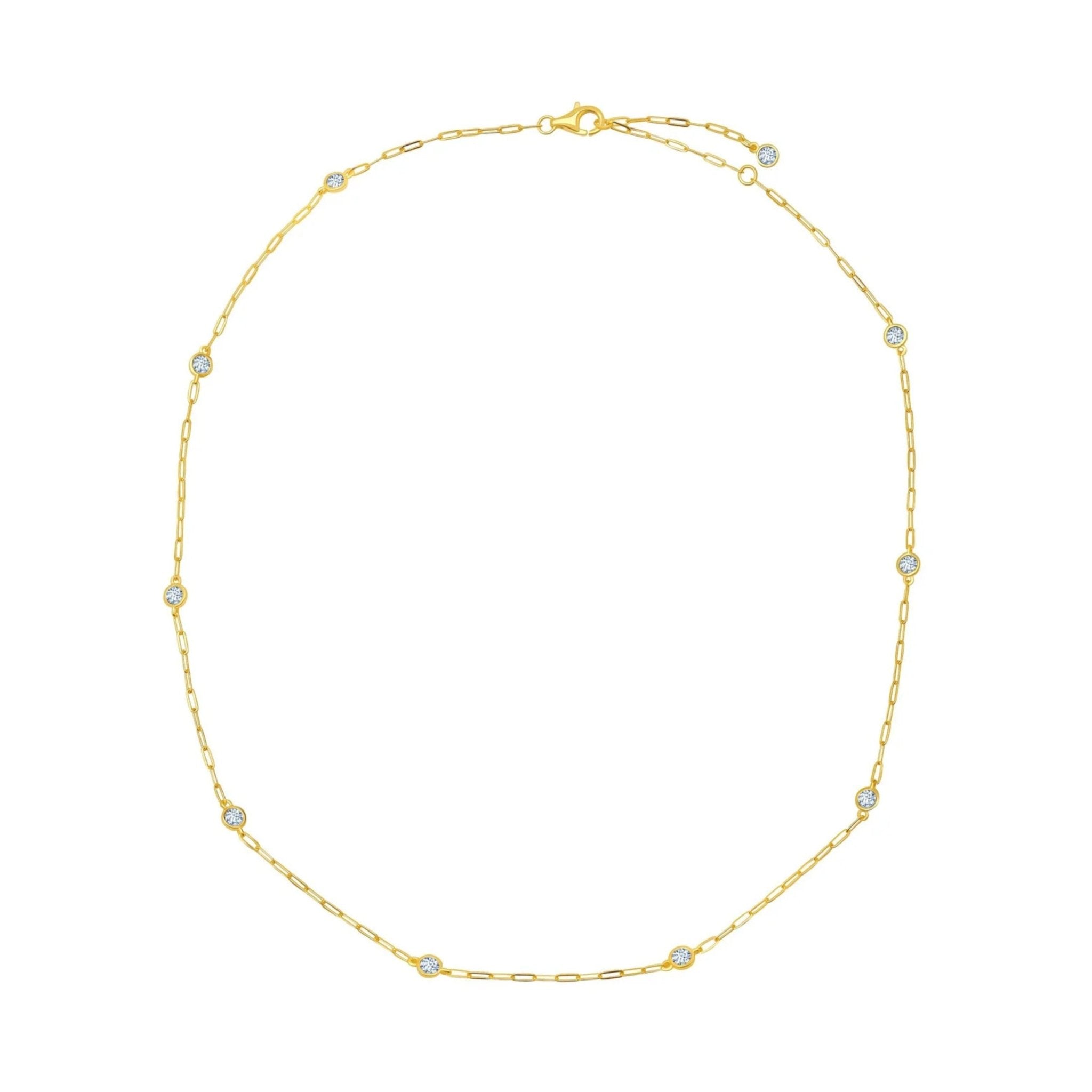 Aura 16" Station Necklace Finished in Gold - CRISLU