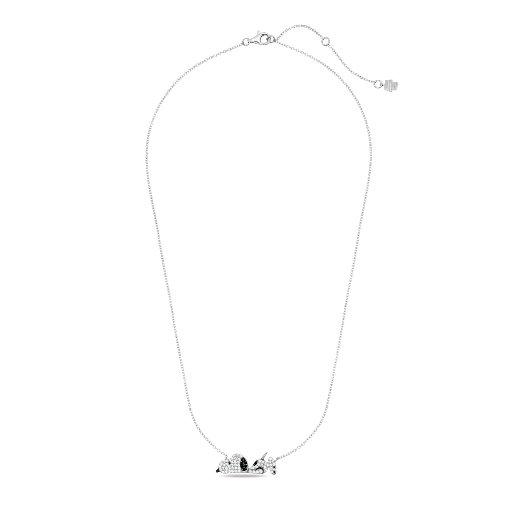 Bad Day Snoopy Pendant Necklace Finished in Platinum - CRISLU