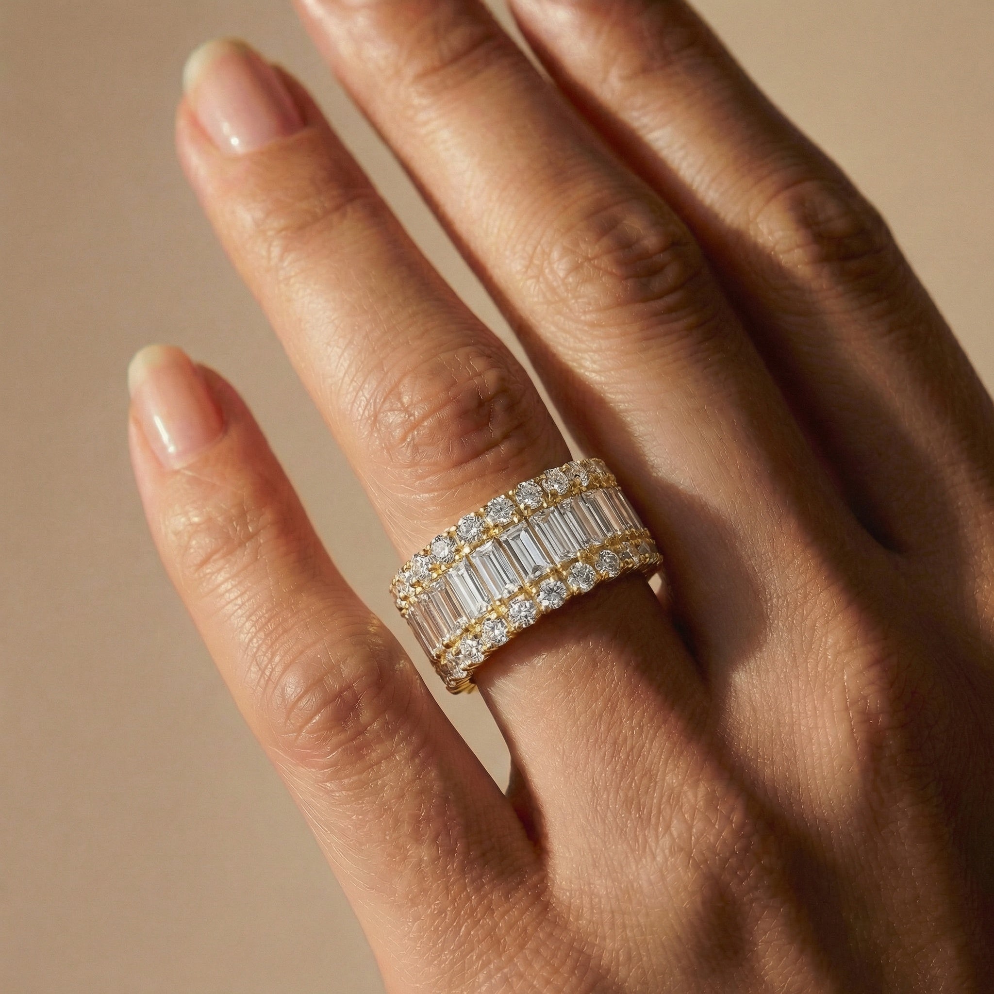 Baguette & Brilliant Eternity Band - CRISLU