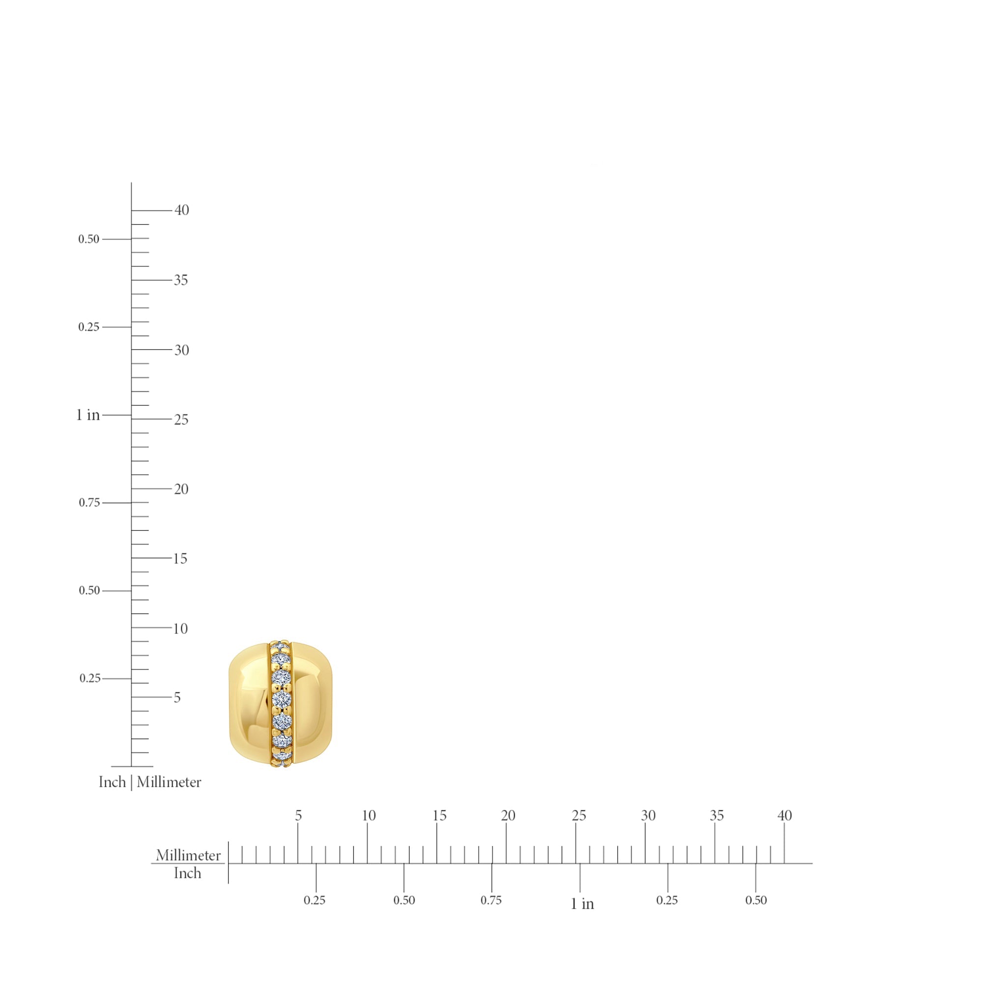 Ball Bead Charm in Gold - CRISLU