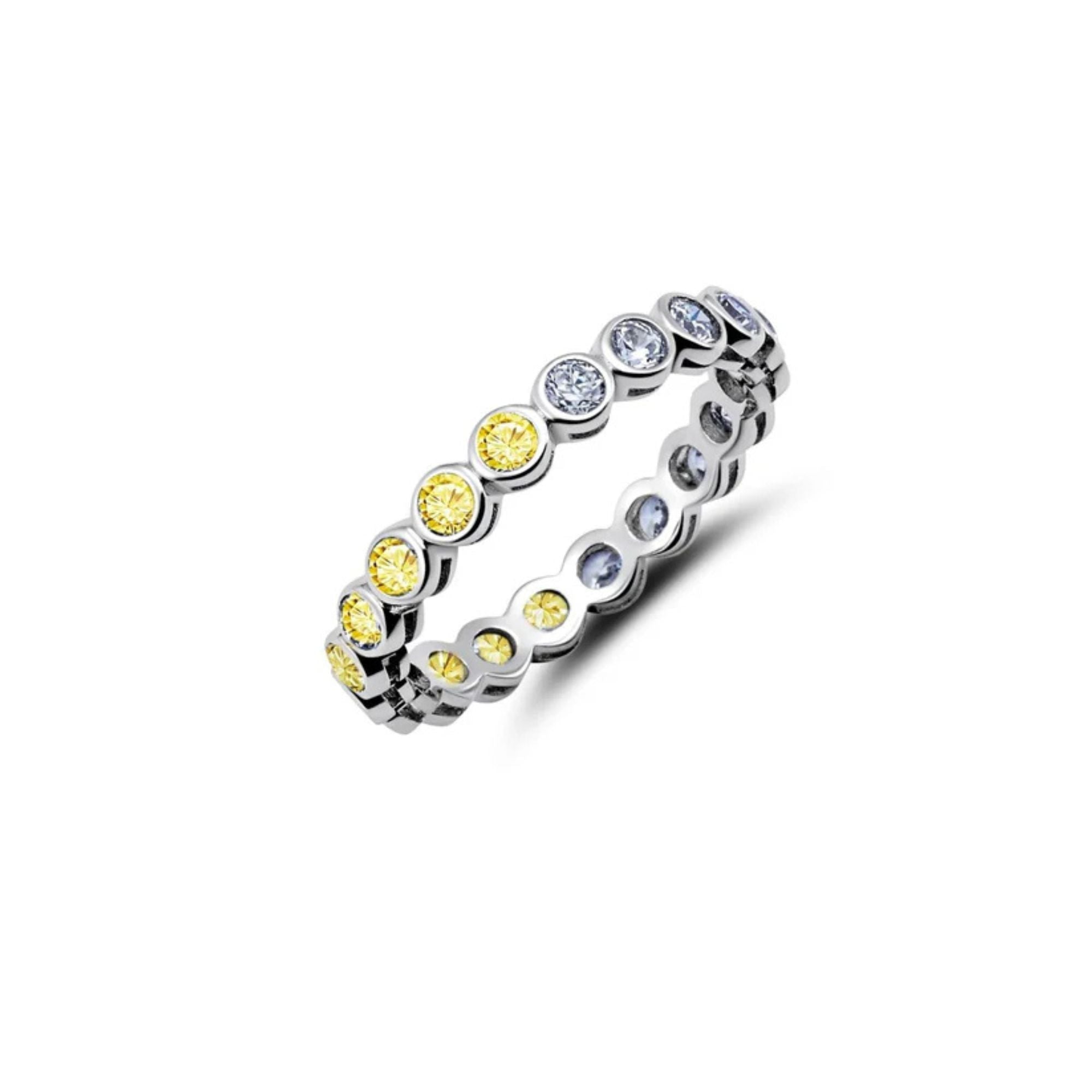 Bezel set canary ring - CRISLU