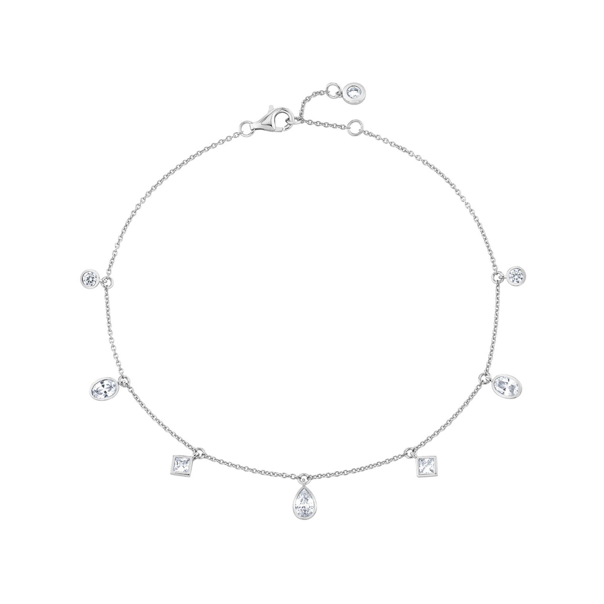 Charmed Multi-Shape Charm Anklet - CRISLU
