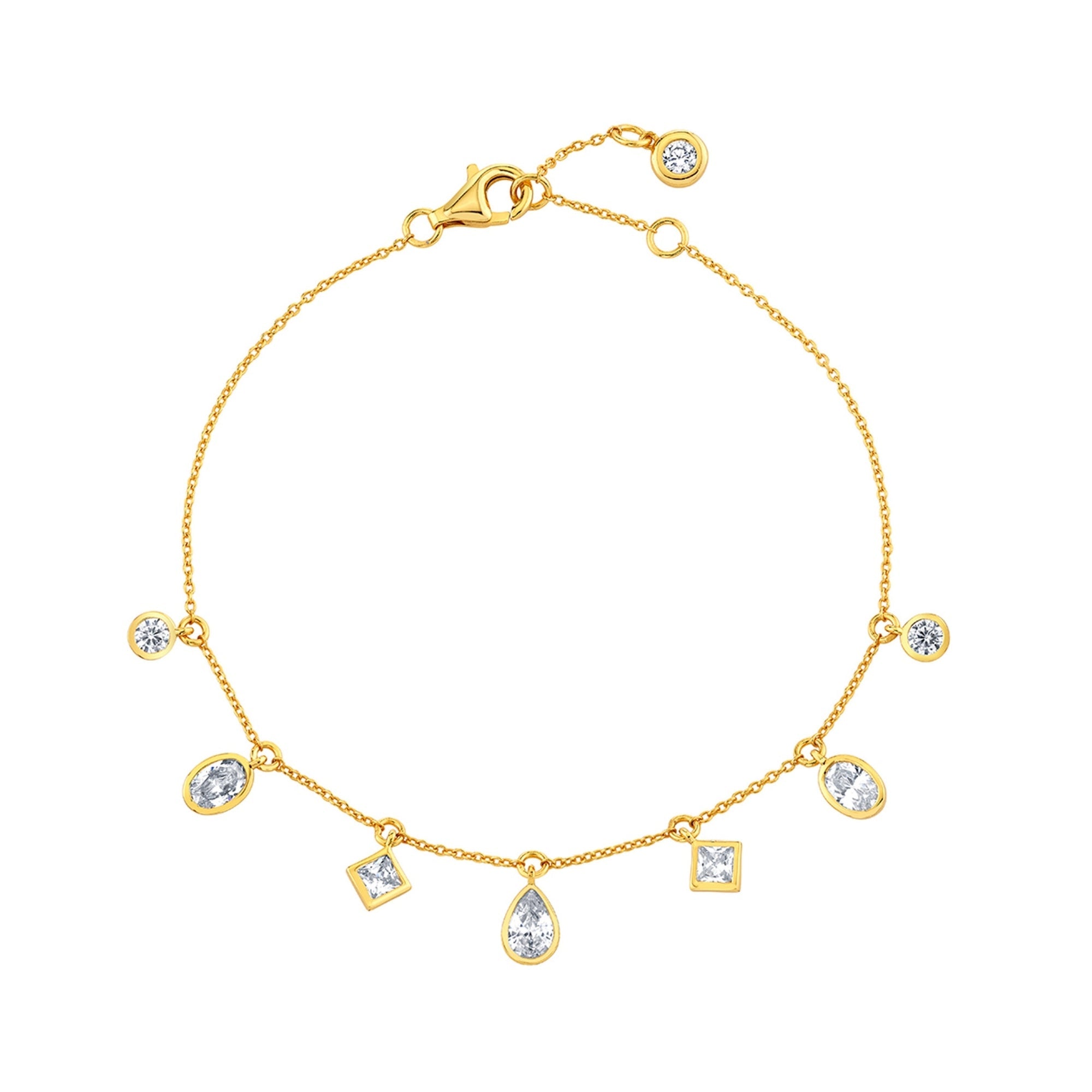 Charmed Multi-Shape Charm Bracelet - CRISLU