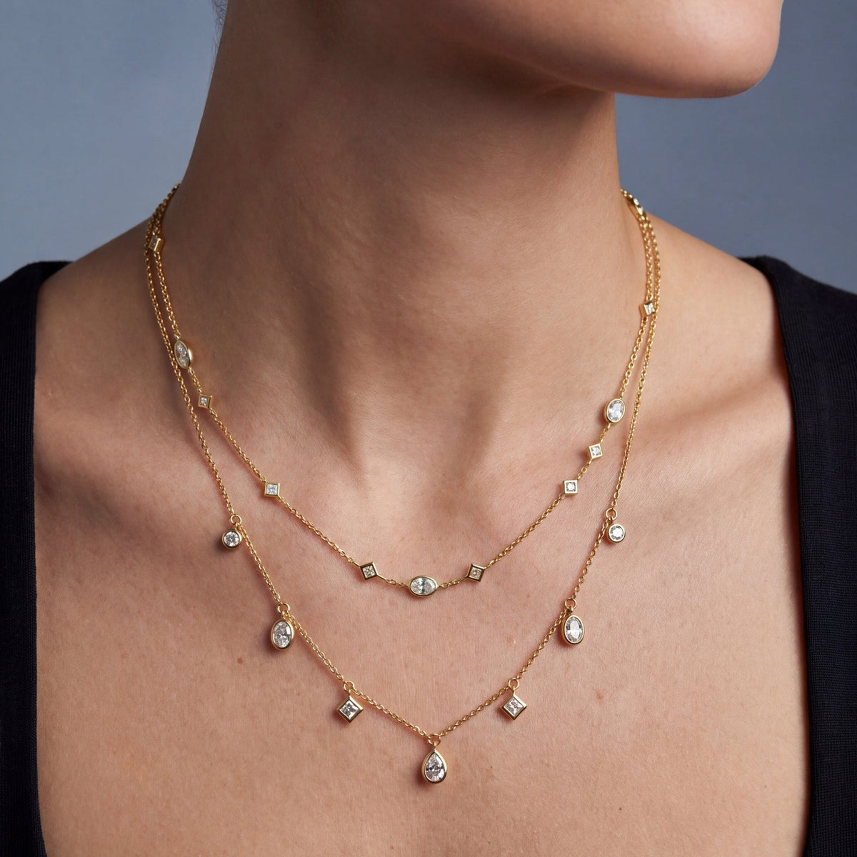 Charmed Multi-Shape Charm Necklace - CRISLU