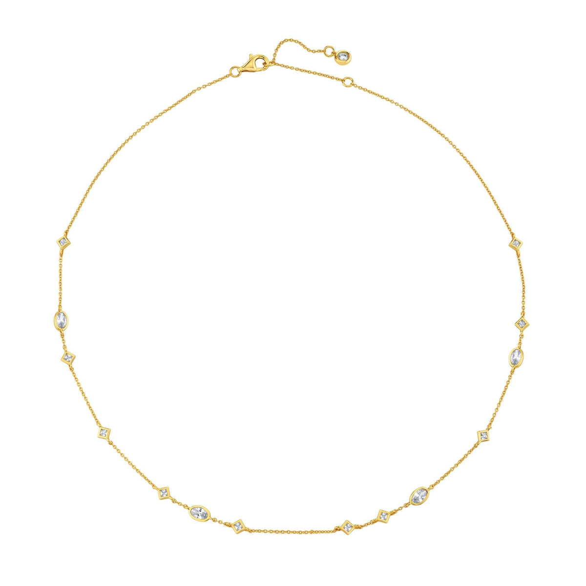 Charmed Multi-Shape Station Necklace - CRISLU