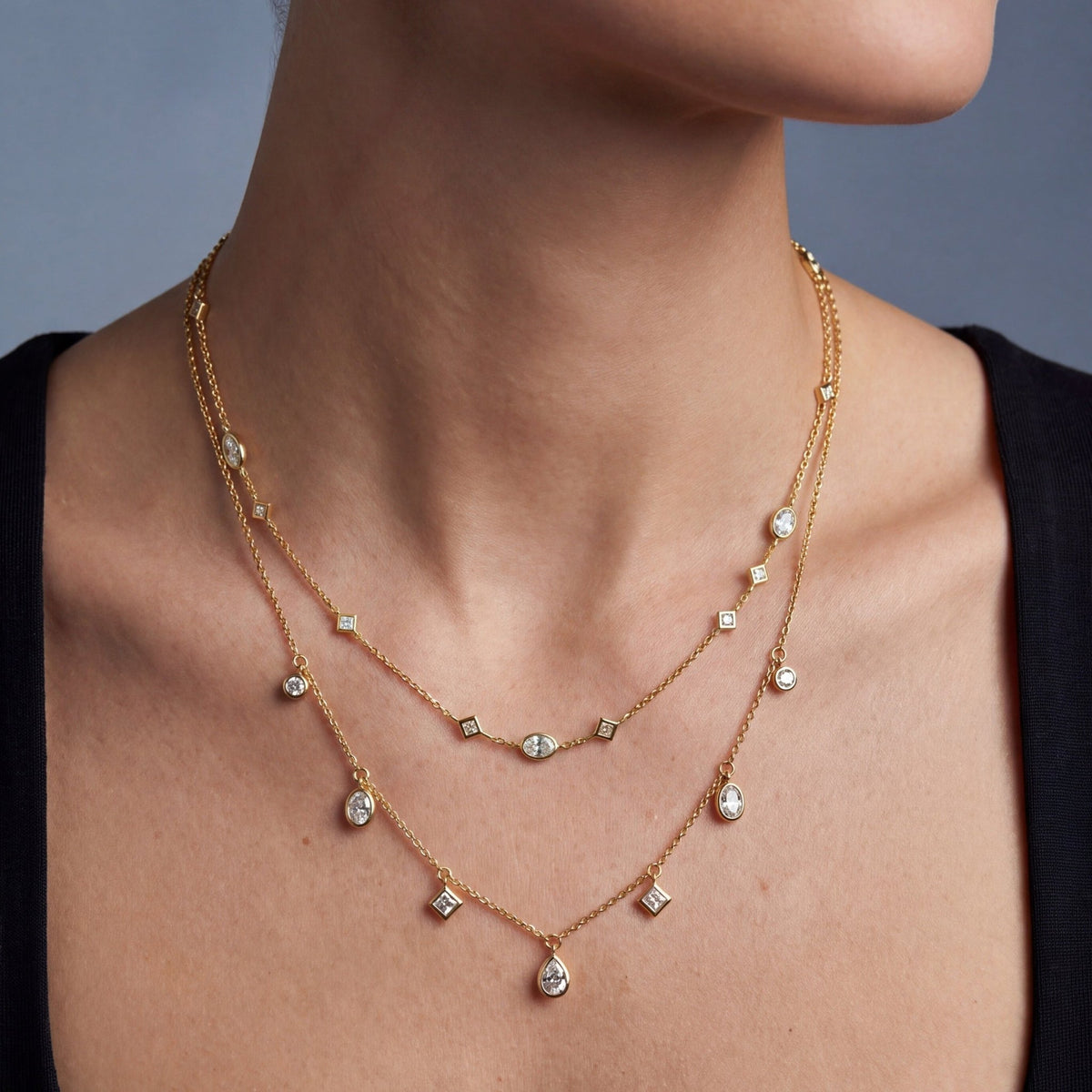 Charmed Multi-Shape Station Necklace - CRISLU