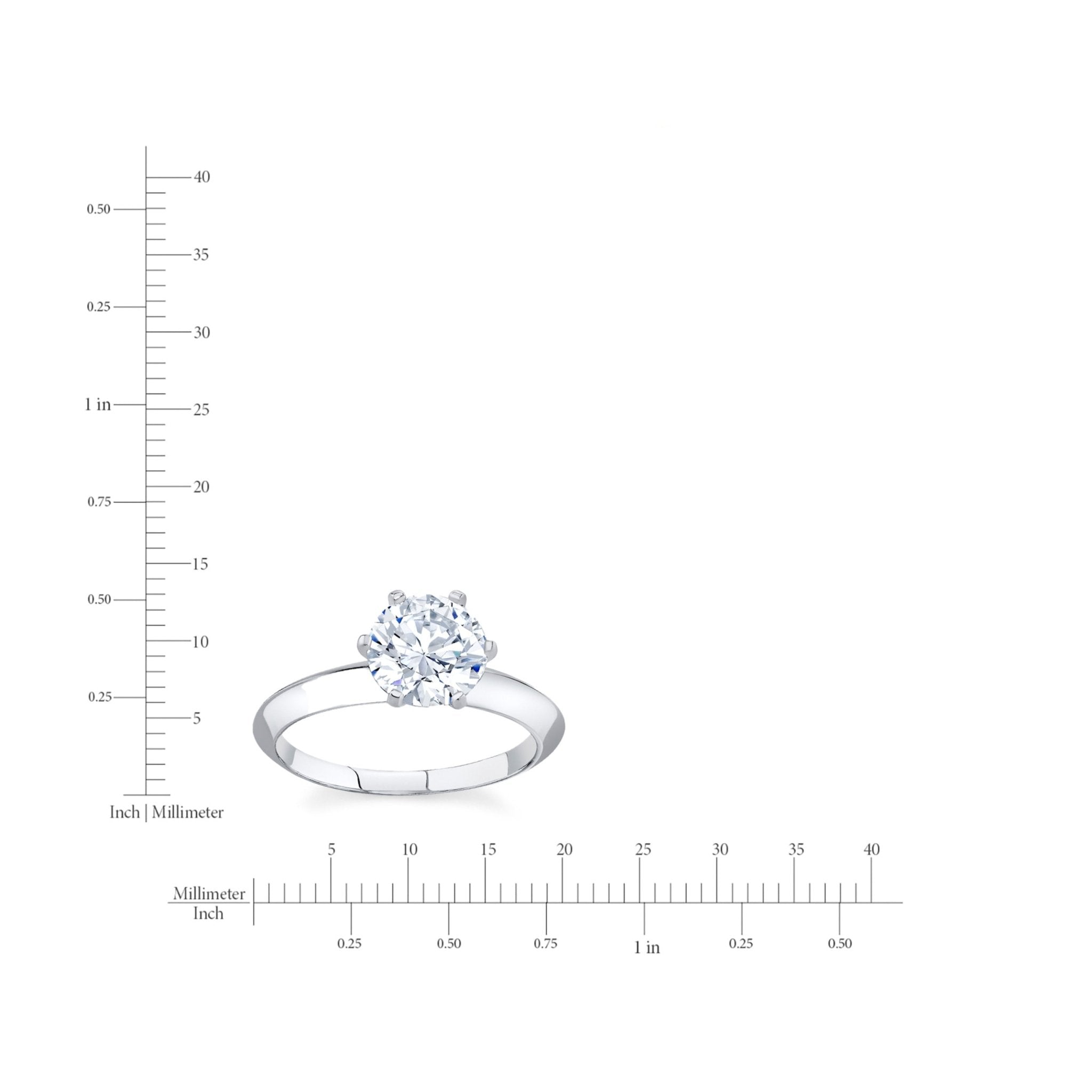 Classic Brilliant Solitaire Ring Finished in Platinum - CRISLU