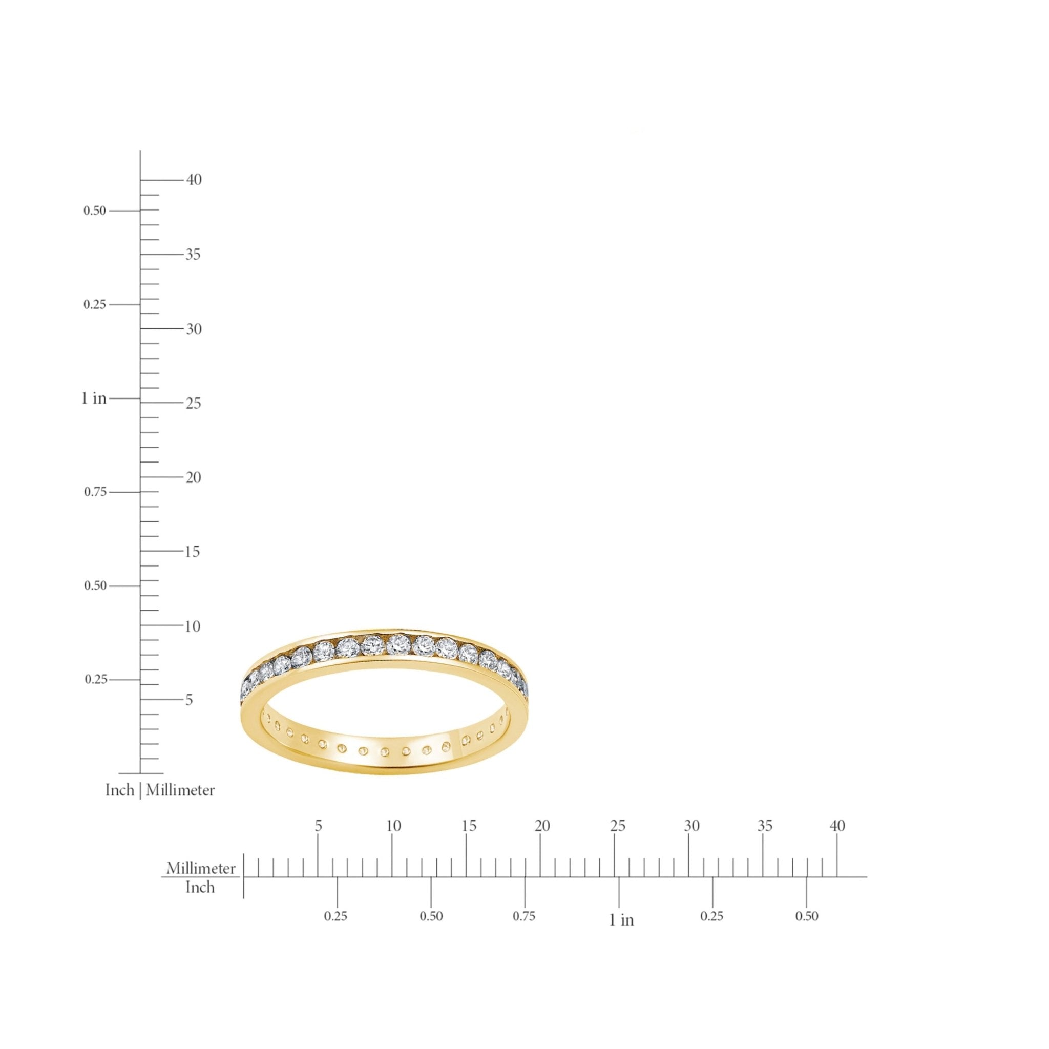 Classic Thin Eternity Band Finished in Gold - CRISLU