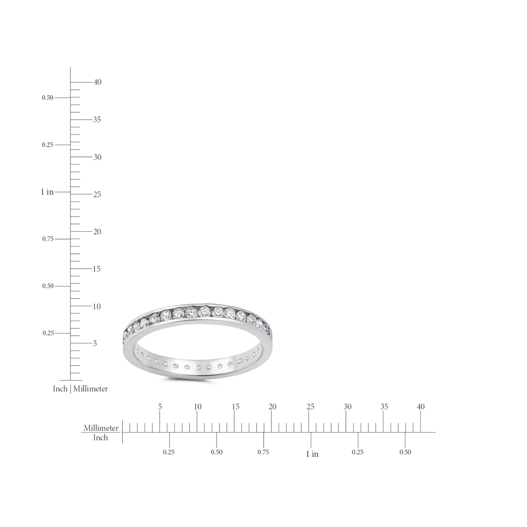 Classic Thin Eternity Band Finished in Platinum - CRISLU