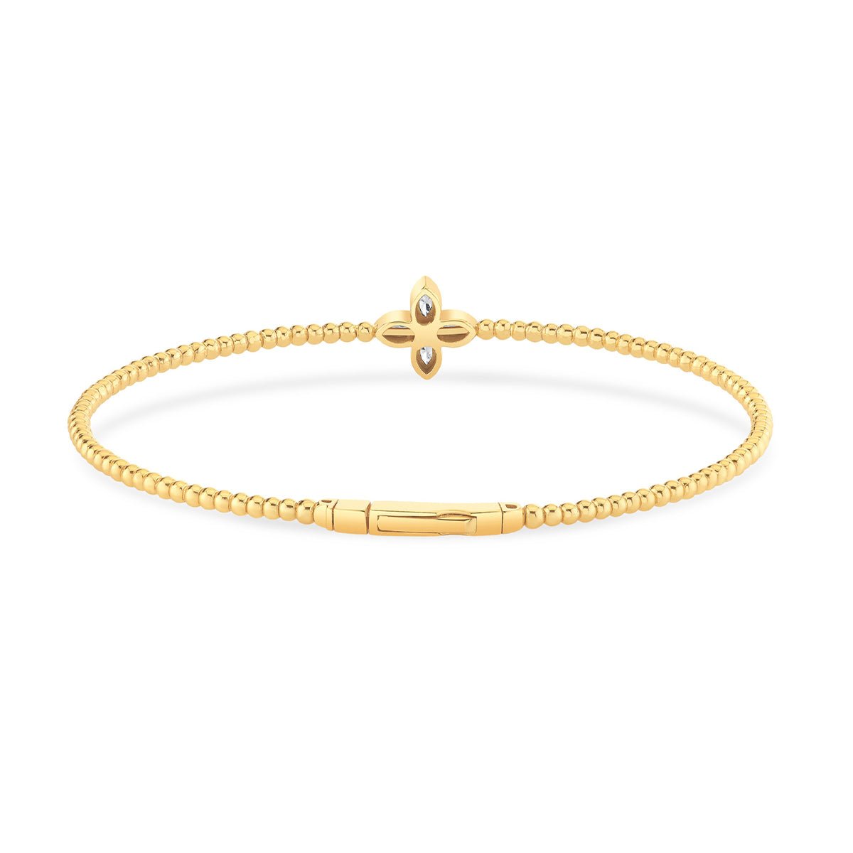 Contour Clover Beaded Bangle - CRISLU