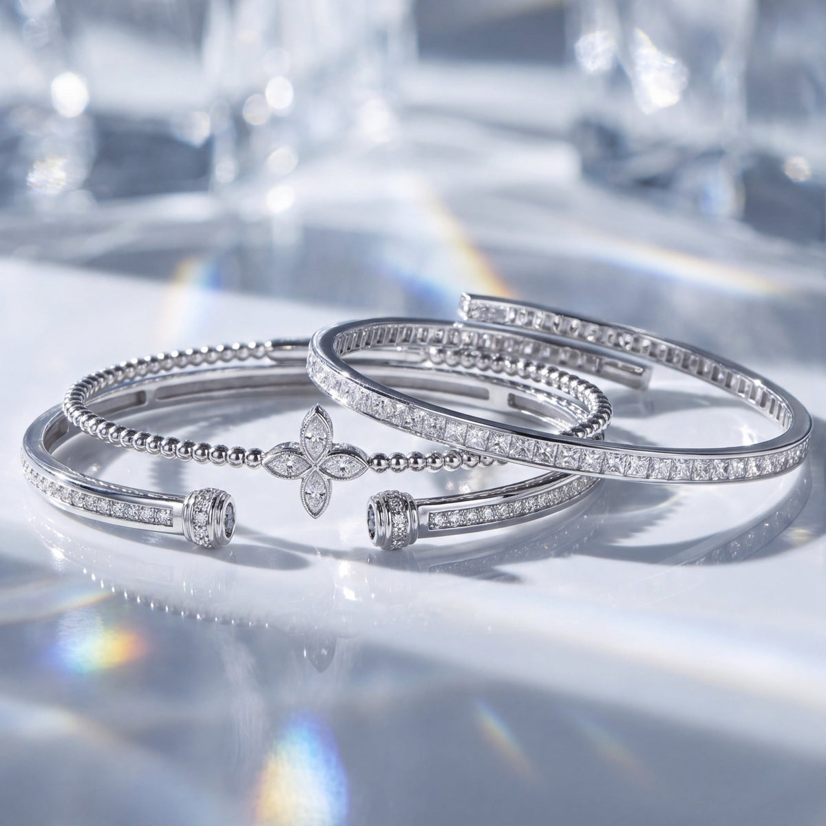 Contour Pavé Open Cuff Bangle - CRISLU
