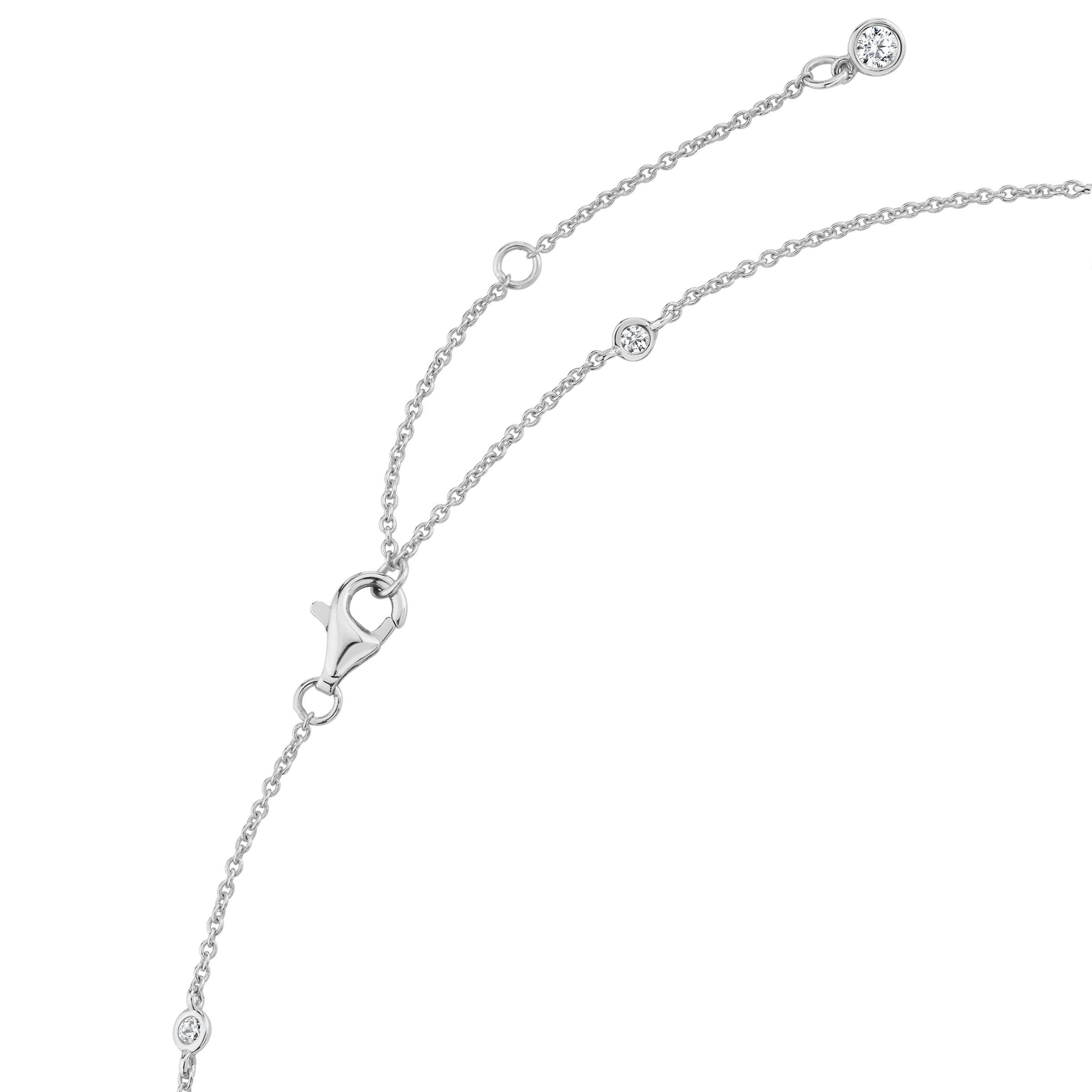 2mm 36" Station Necklace Finished in Platinum