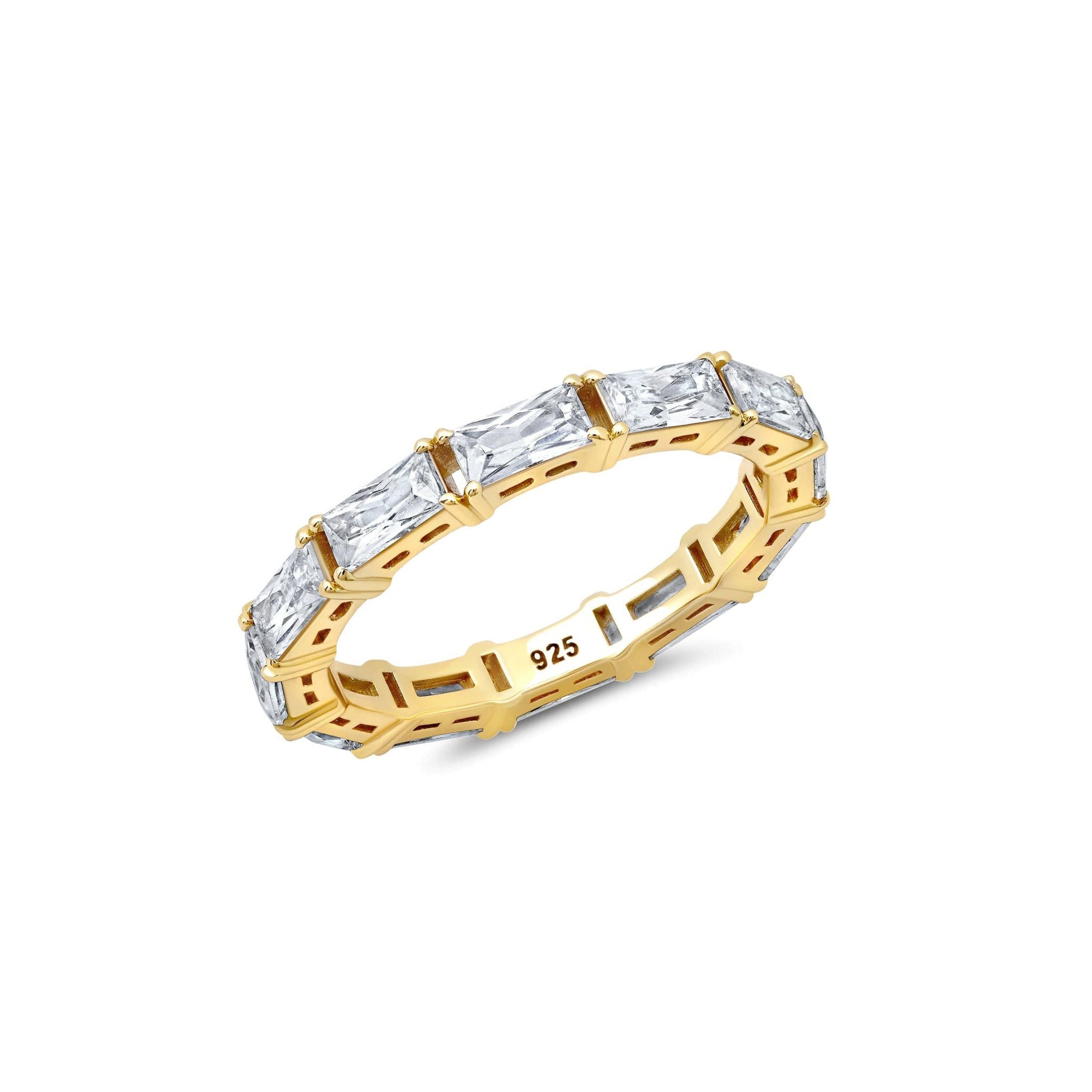 East West Baguette Eternity Ring - CRISLU