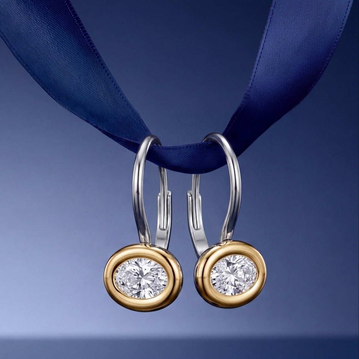 Ellipse Oval Drop Earrings - CRISLU