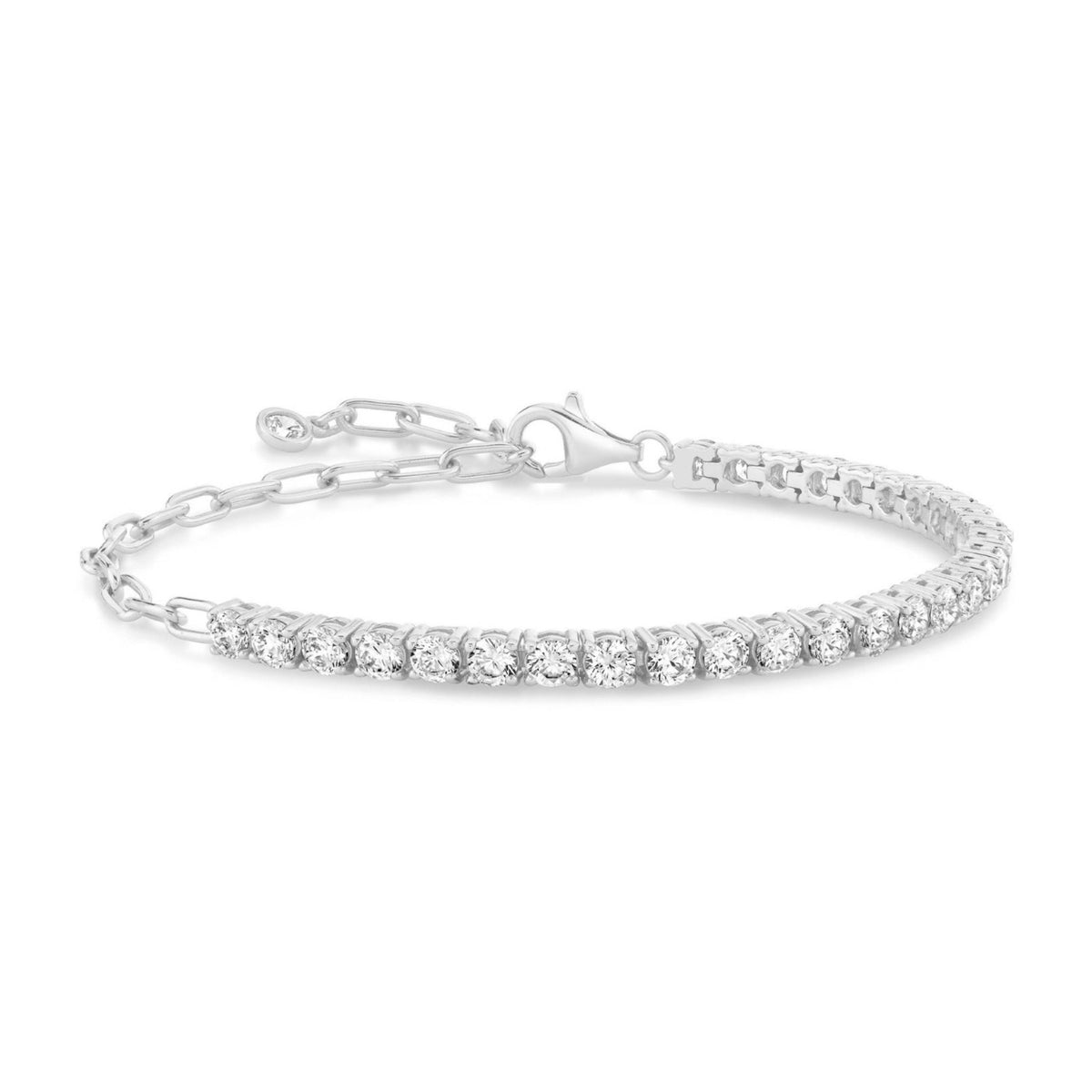Embraced Paperclip Tennis Bracelet - CRISLU