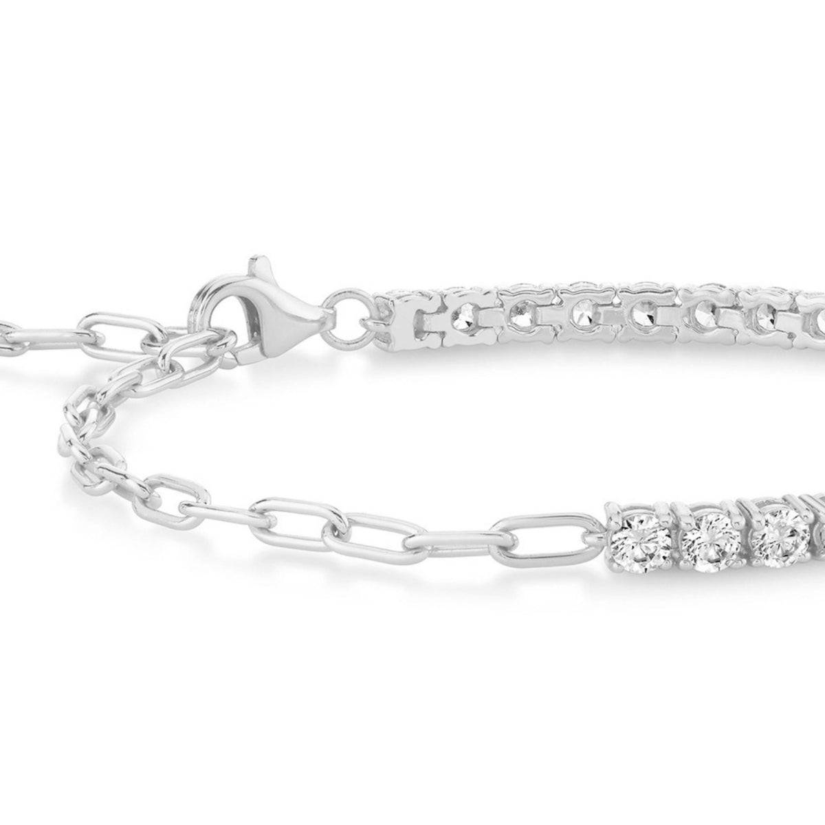 Embraced Paperclip Tennis Bracelet - CRISLU