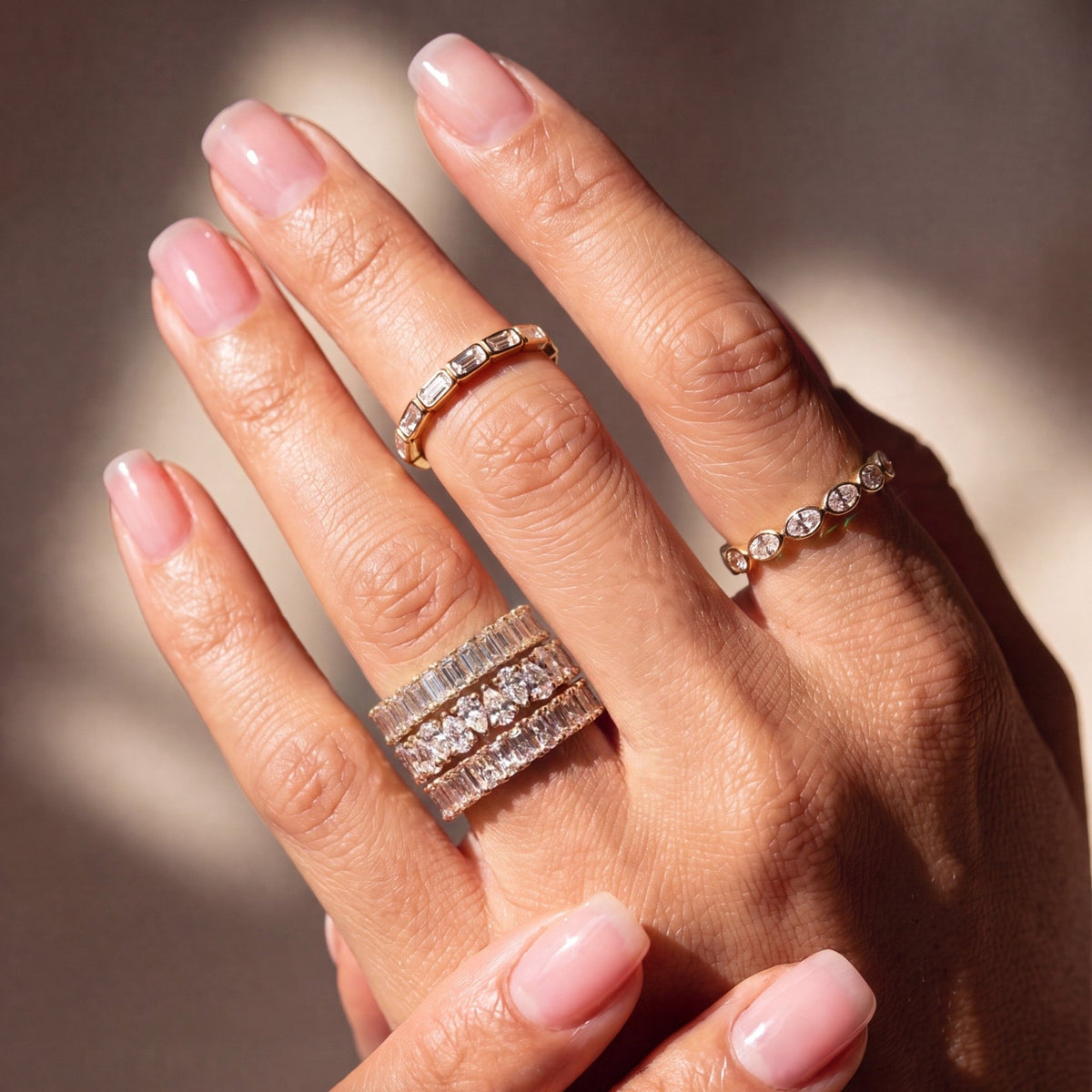 Eterna Baguette Bezel Eternity Band - CRISLU